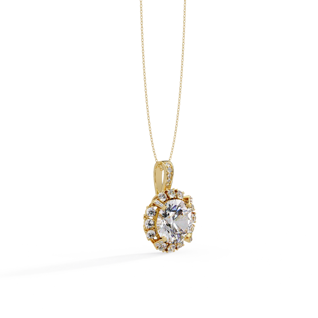 IGI Certified - 7 Ct. Lab Grown Diamond (VS/E-F) Radiant Crown Pendant