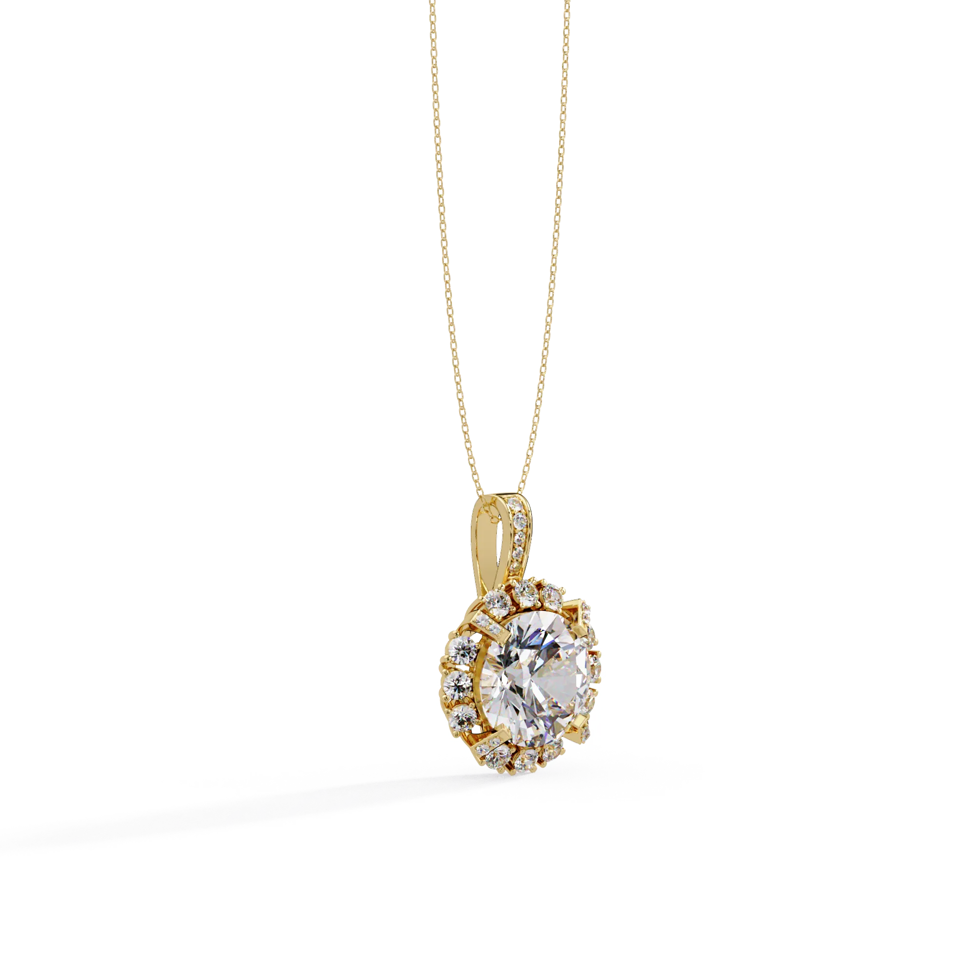 IGI Certified - 7 Ct. Lab Grown Diamond (VS/E-F) Radiant Crown Pendant