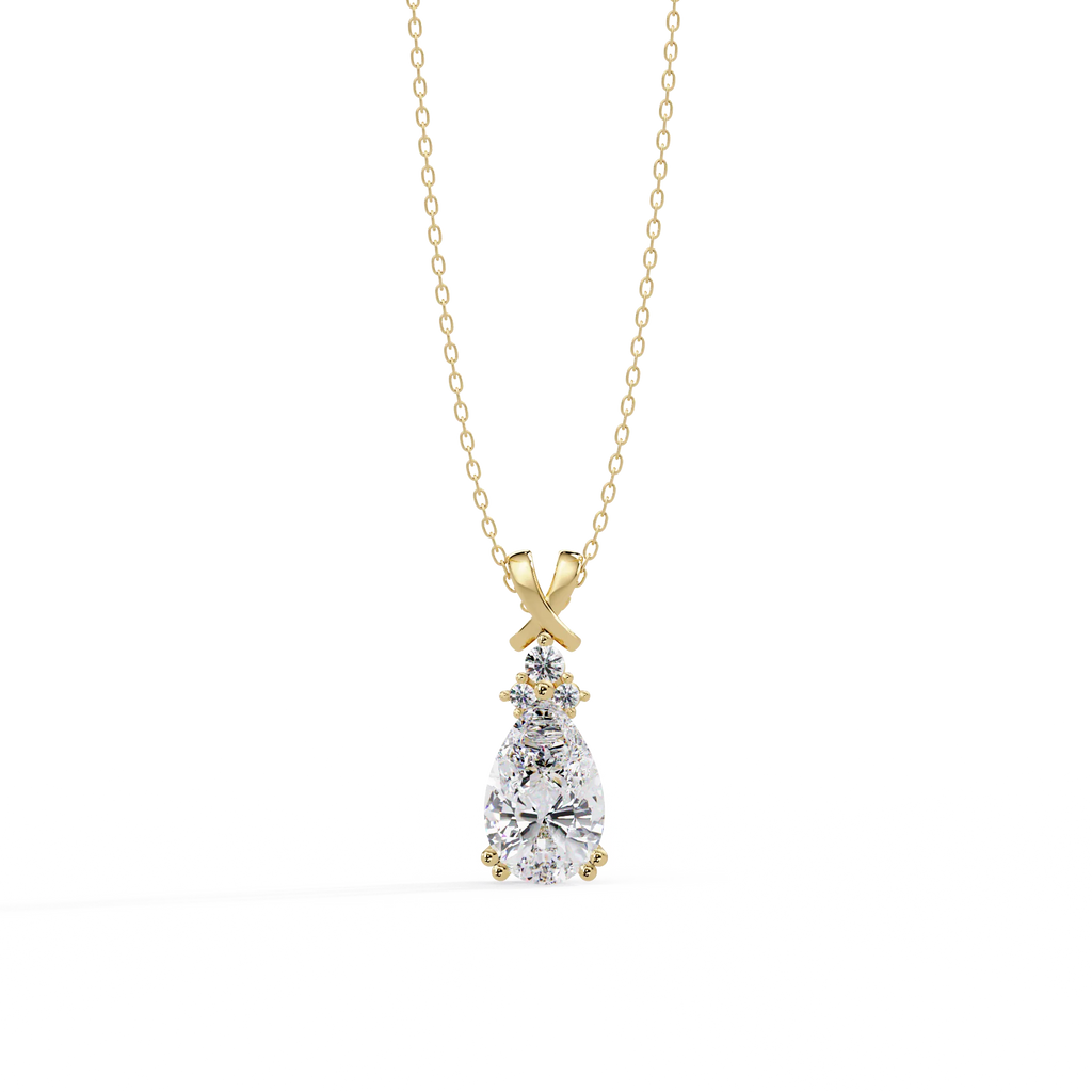 IGI Certified - 1.30 Ct. Lab Grown Diamond (VS/E-F) X Marks Elegance Pendant