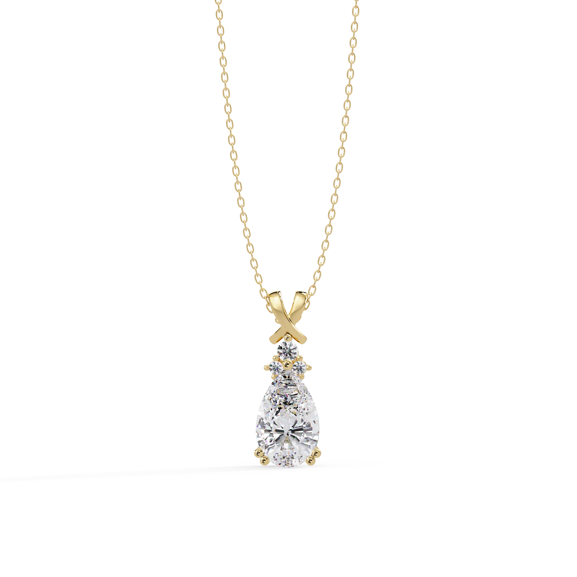 IGI Certified - 1.30 Ct. Lab Grown Diamond (VS/E-F) X Marks Elegance Pendant
