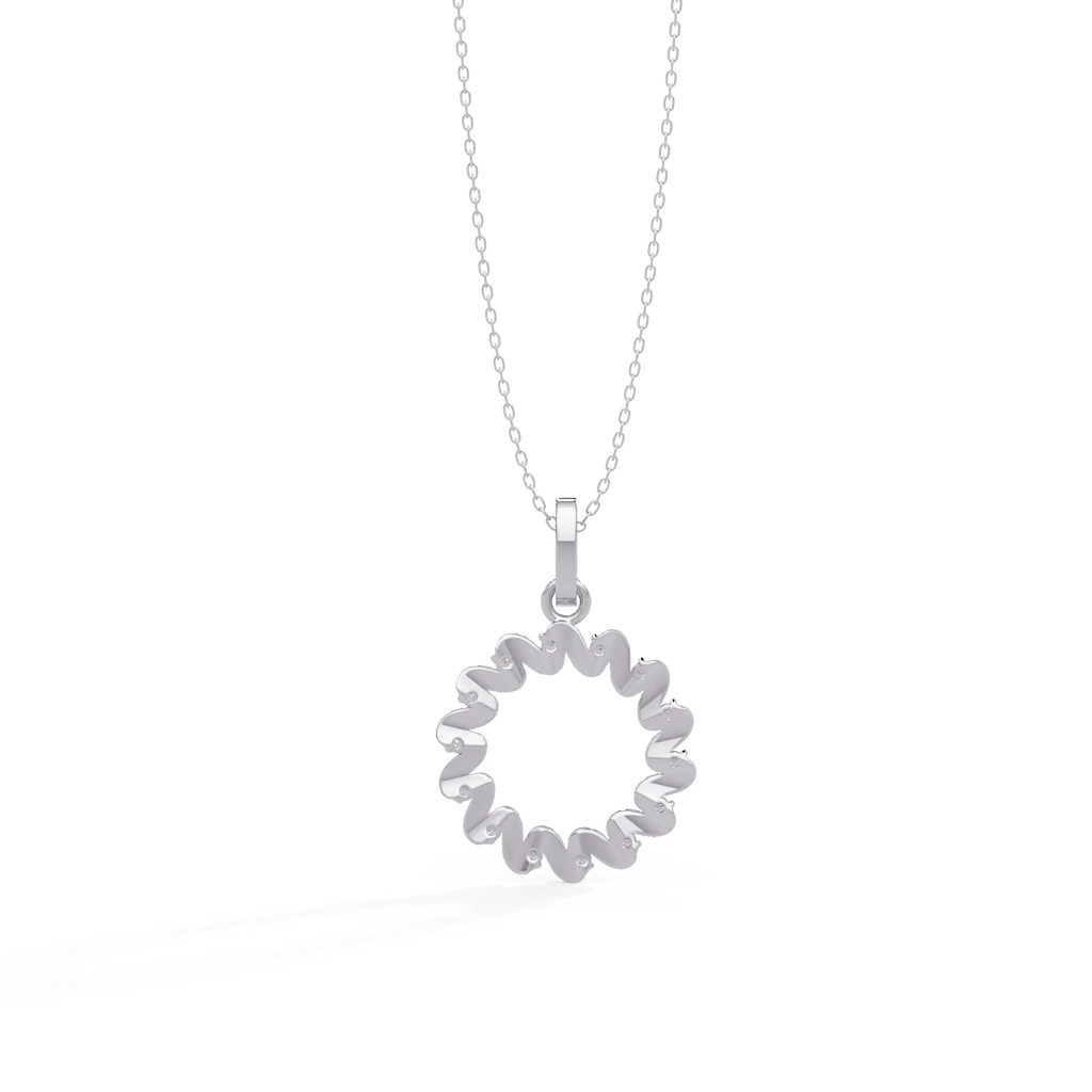 IGI Certified - 0.22 Ct. Lab Grown Diamond (VS/E-F) Twisted Eternal CirclePendant