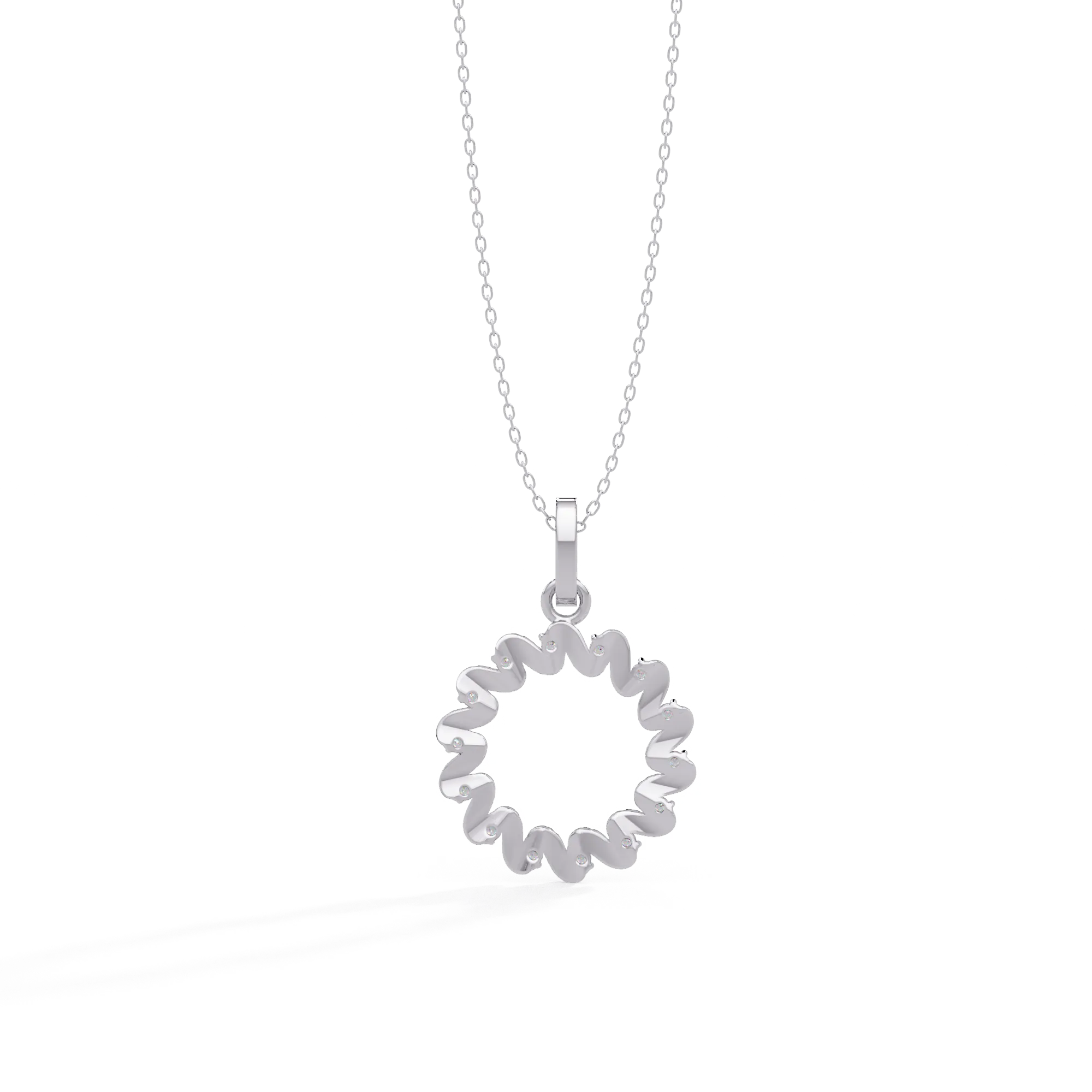 IGI Certified - 0.22 Ct. Lab Grown Diamond (VS/E-F) Twisted Eternal CirclePendant