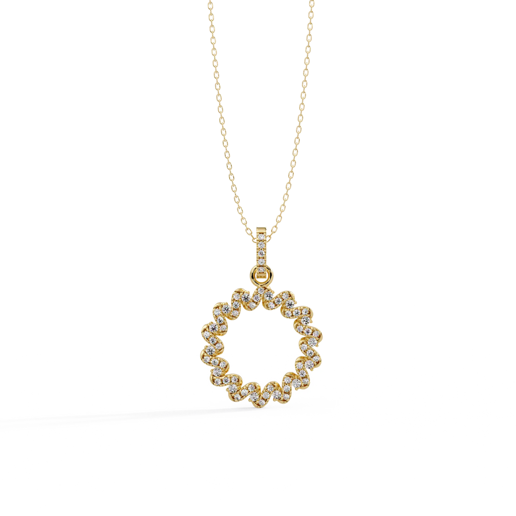 IGI Certified - 0.22 Ct. Lab Grown Diamond (VS/E-F) Twisted Eternal CirclePendant
