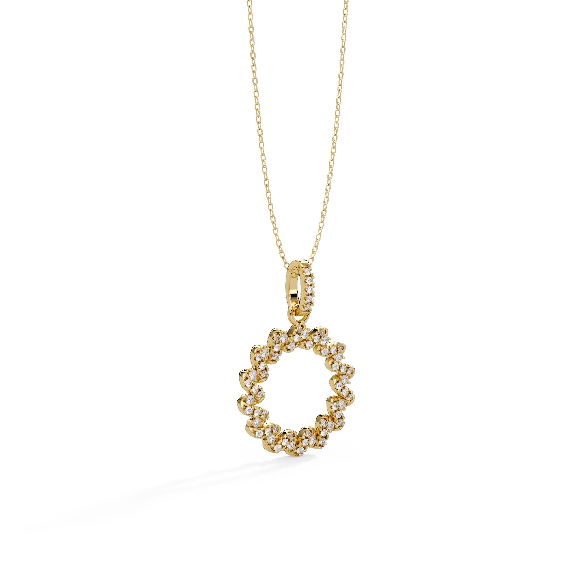 IGI Certified - 0.22 Ct. Lab Grown Diamond (VS/E-F) Twisted Eternal CirclePendant