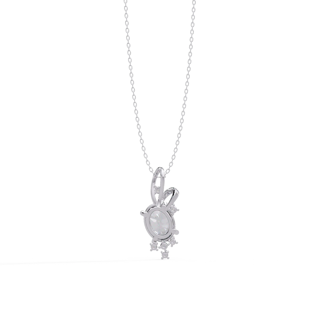 IGI Certified - 1.24 Ct. Lab Grown Diamond (VS/E-F) Nature's Butterfly Oval Sparkle Pendant