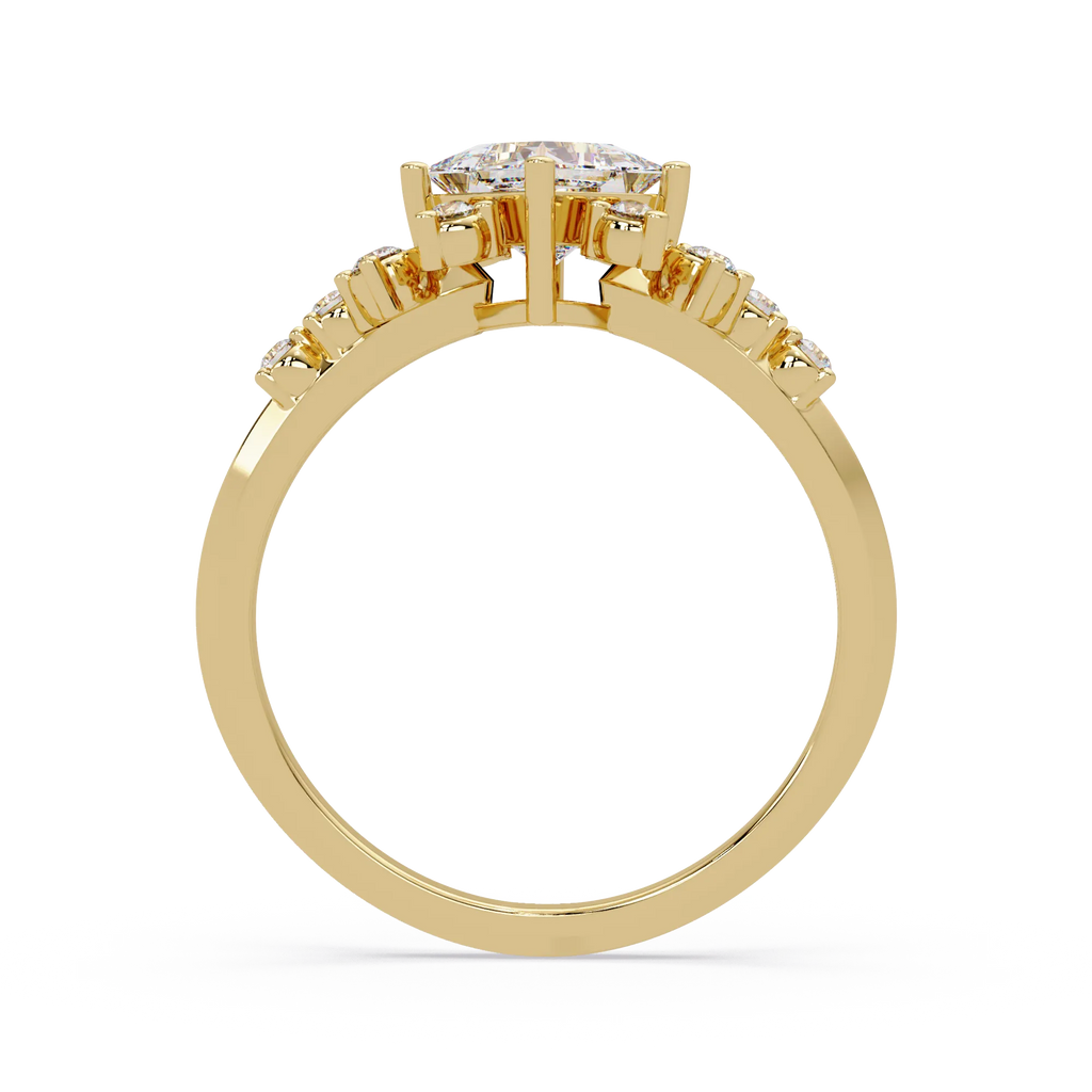 IGI Certified - 1.25 Ct. Lab Grown Diamond (VS/E-F) The Stellar Blossom Princess-Cut Cluster Ring