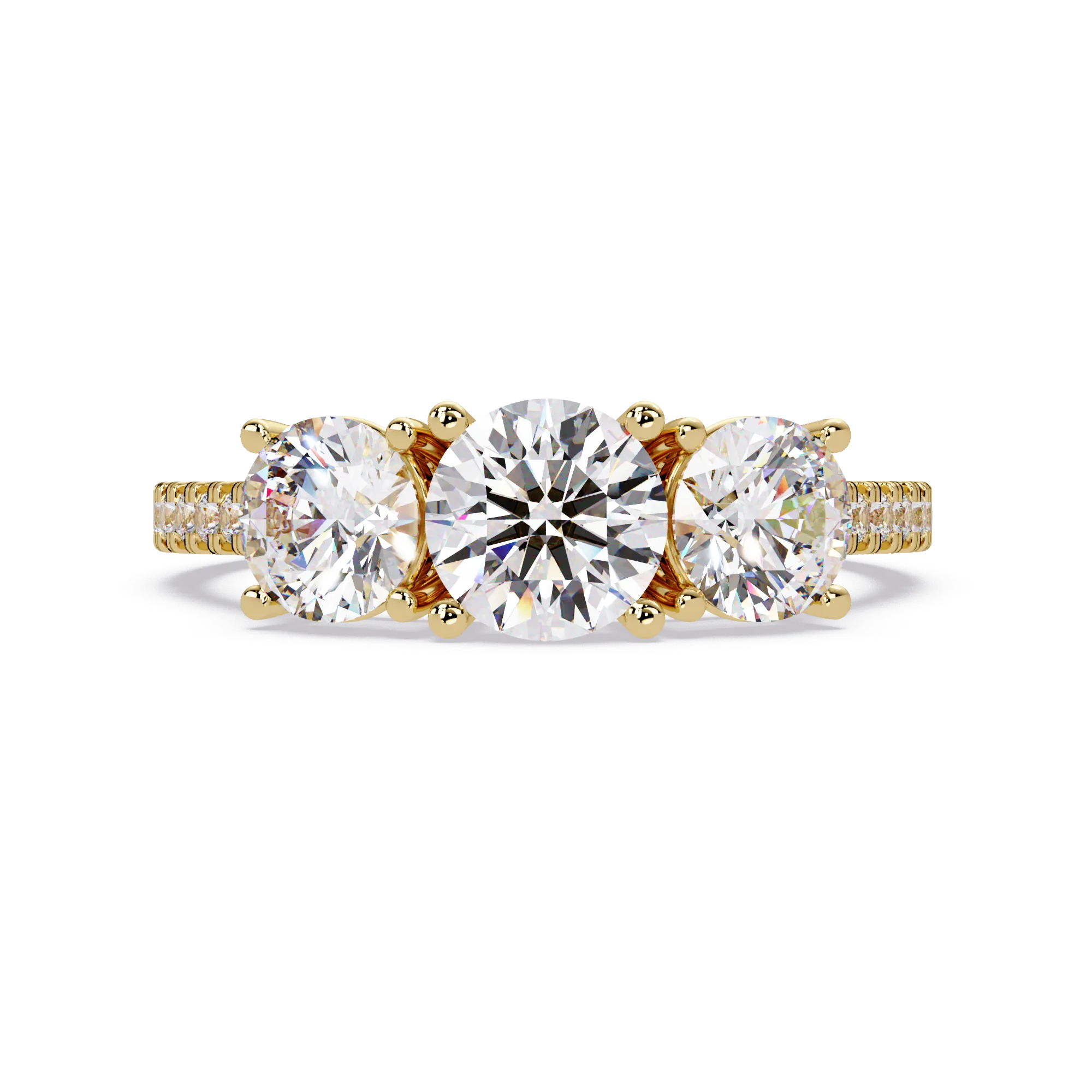 IGI Certified - 2.5 Ct. Lab Grown Diamond (VS/E-F) The Trinity Radiance Ring