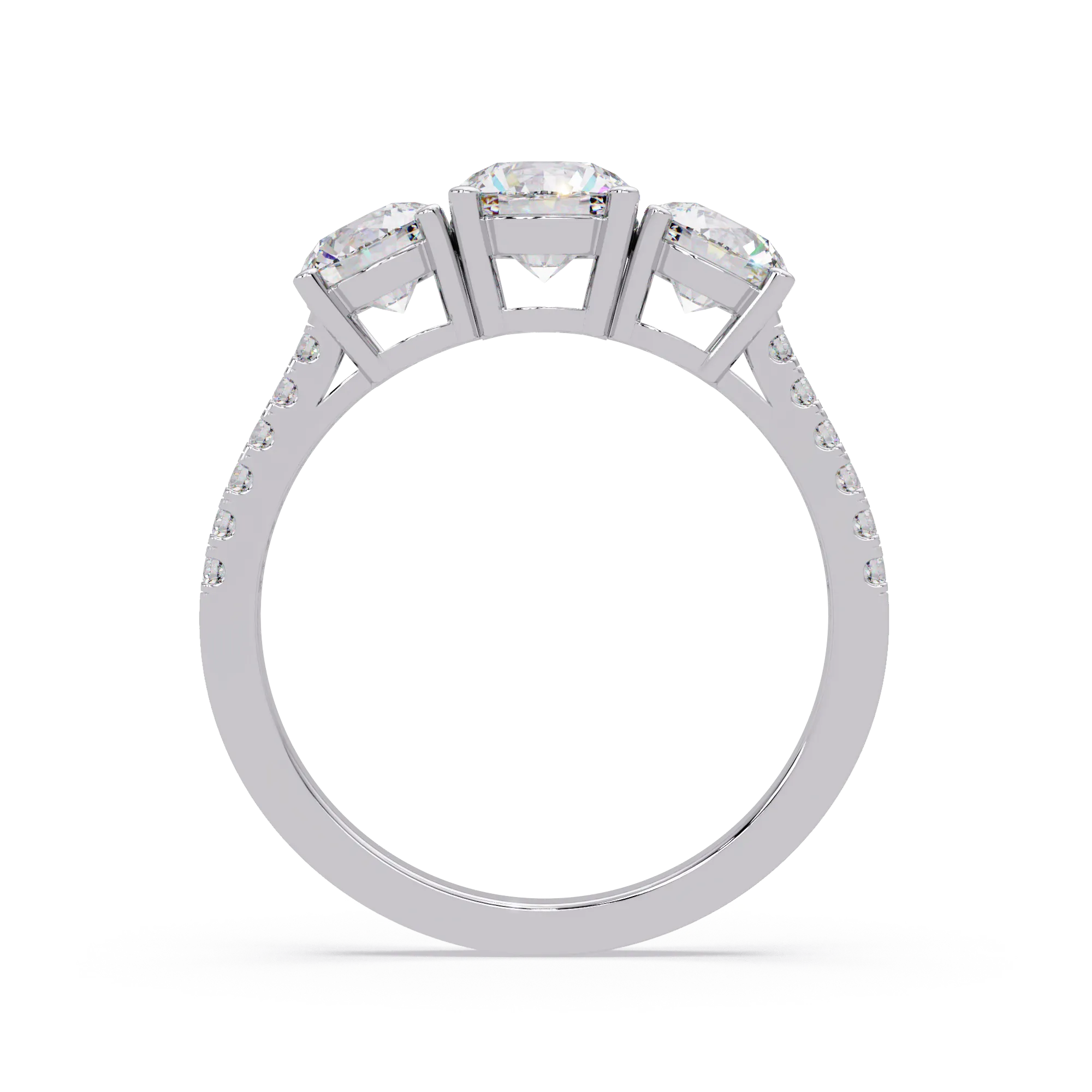 IGI Certified - 2.5 Ct. Lab Grown Diamond (VS/E-F) The Trinity Radiance Ring