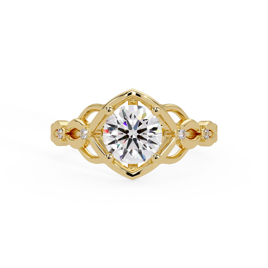 IGI Certified - 1.25 Ct. Lab Grown Diamond (VS/E-F) The Celtic Knot Solitaire Engagement Ring