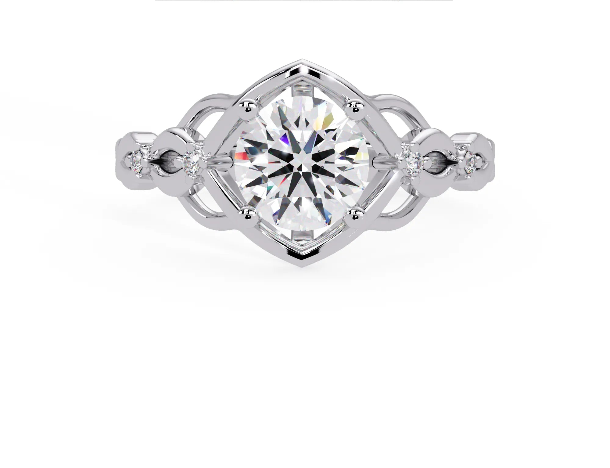 IGI Certified - 1.25 Ct. Lab Grown Diamond (VS/E-F) The Celtic Knot Solitaire Engagement Ring