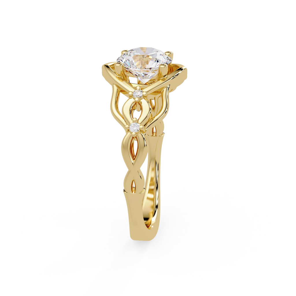IGI Certified - 1.25 Ct. Lab Grown Diamond (VS/E-F) The Celtic Knot Solitaire Engagement Ring