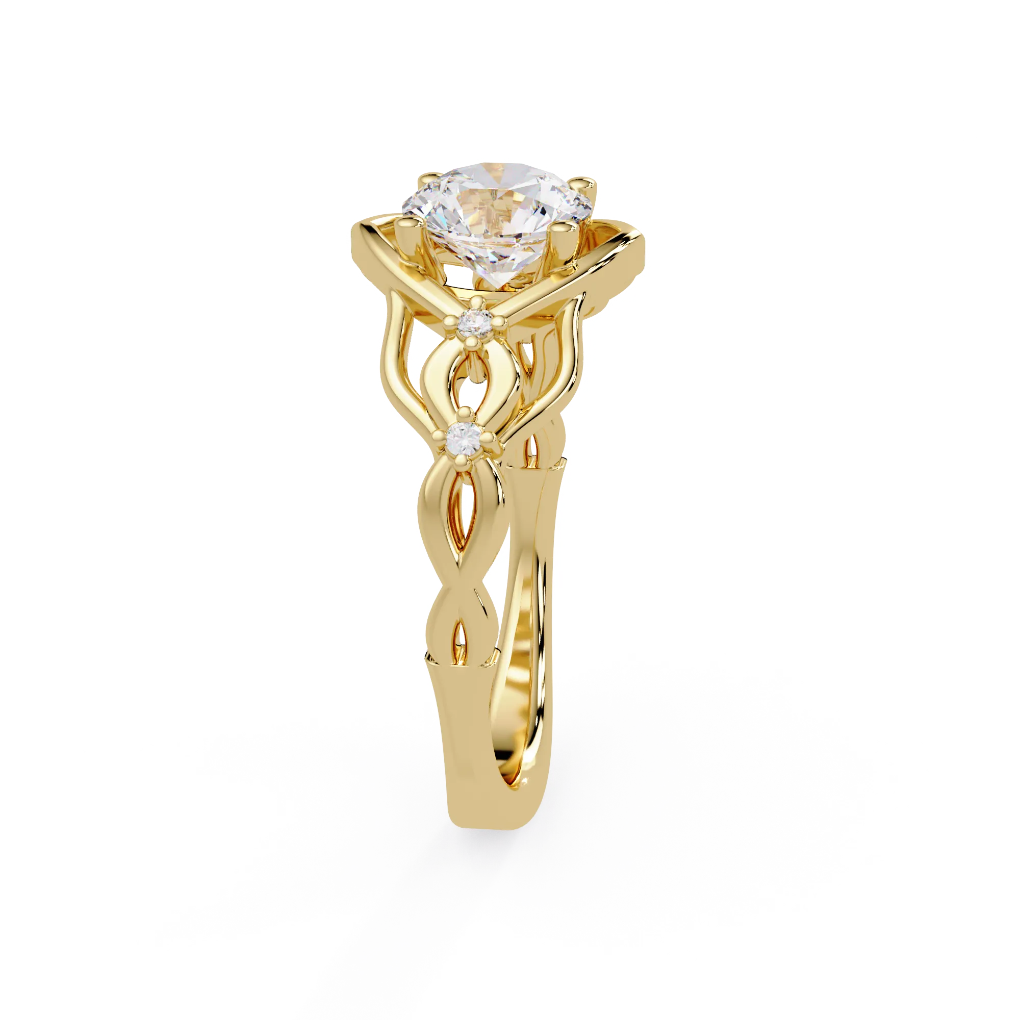 IGI Certified - 1.25 Ct. Lab Grown Diamond (VS/E-F) The Celtic Knot Solitaire Engagement Ring
