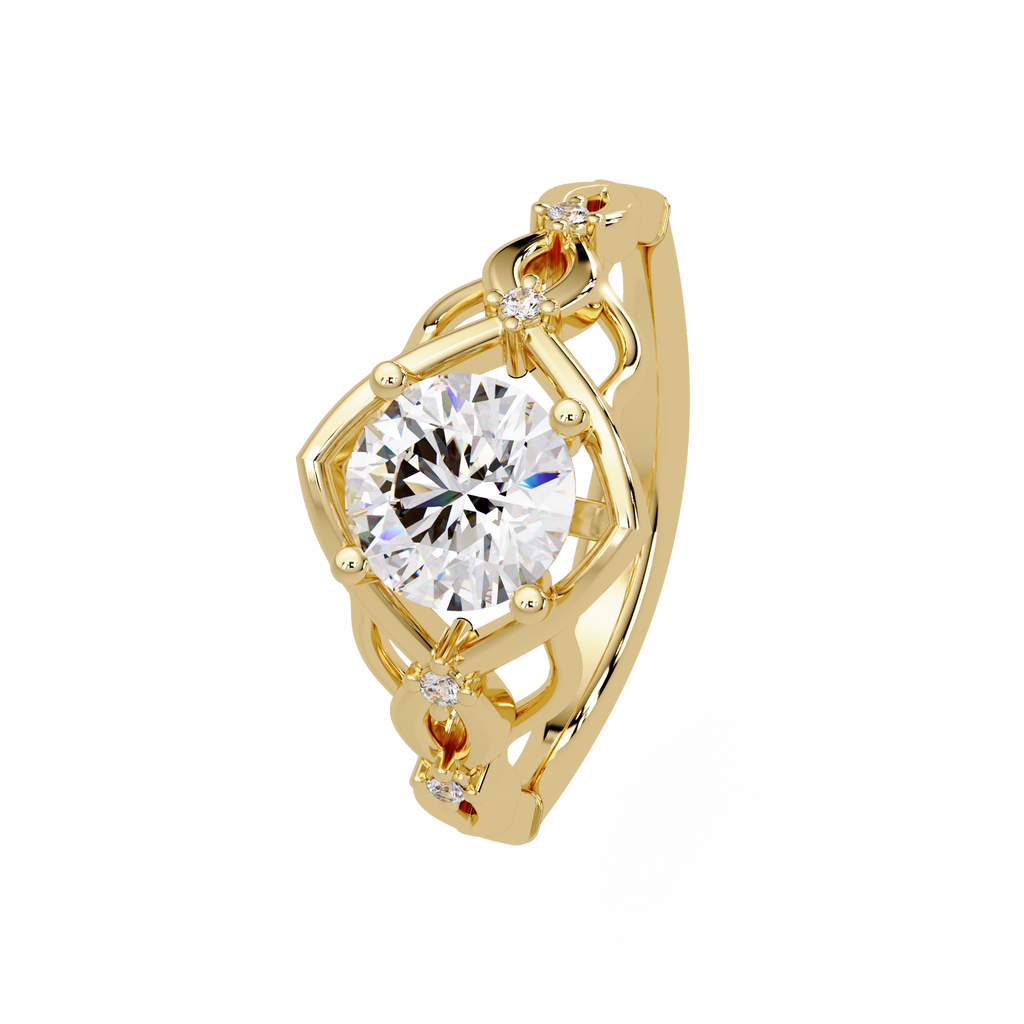 IGI Certified - 1.25 Ct. Lab Grown Diamond (VS/E-F) The Celtic Knot Solitaire Engagement Ring
