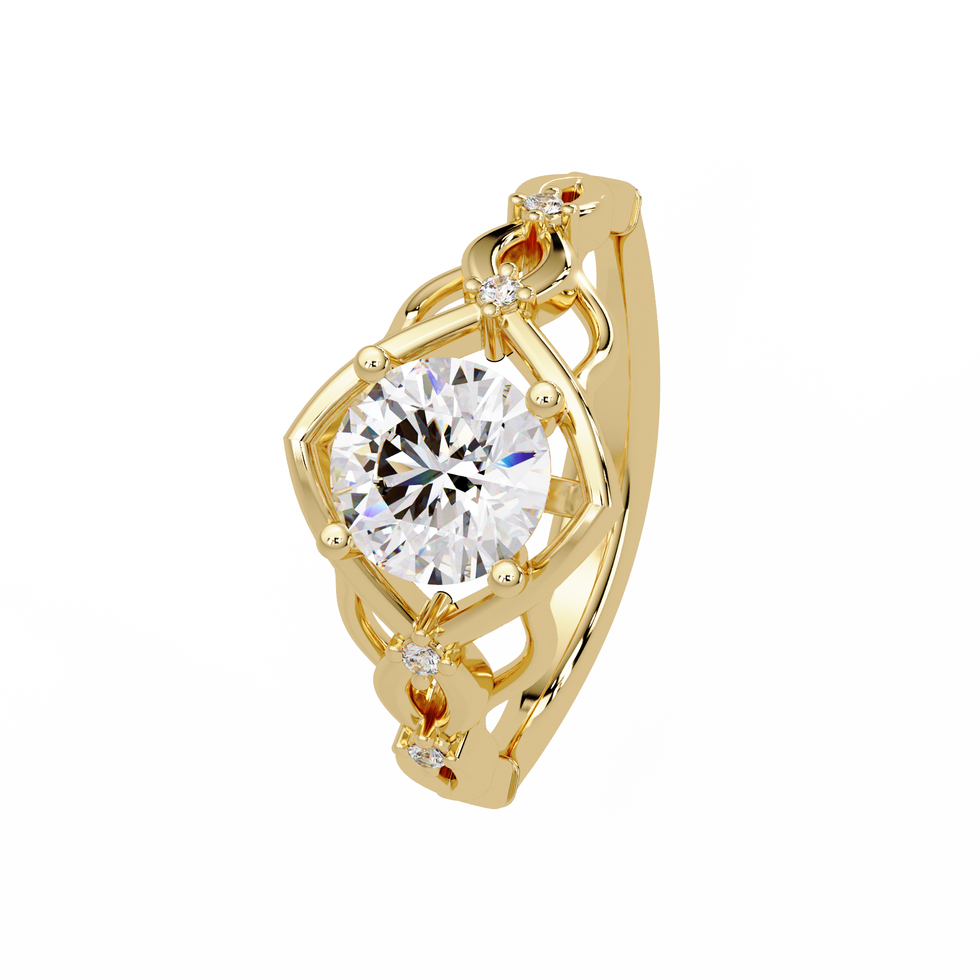 IGI Certified - 1.25 Ct. Lab Grown Diamond (VS/E-F) The Celtic Knot Solitaire Engagement Ring