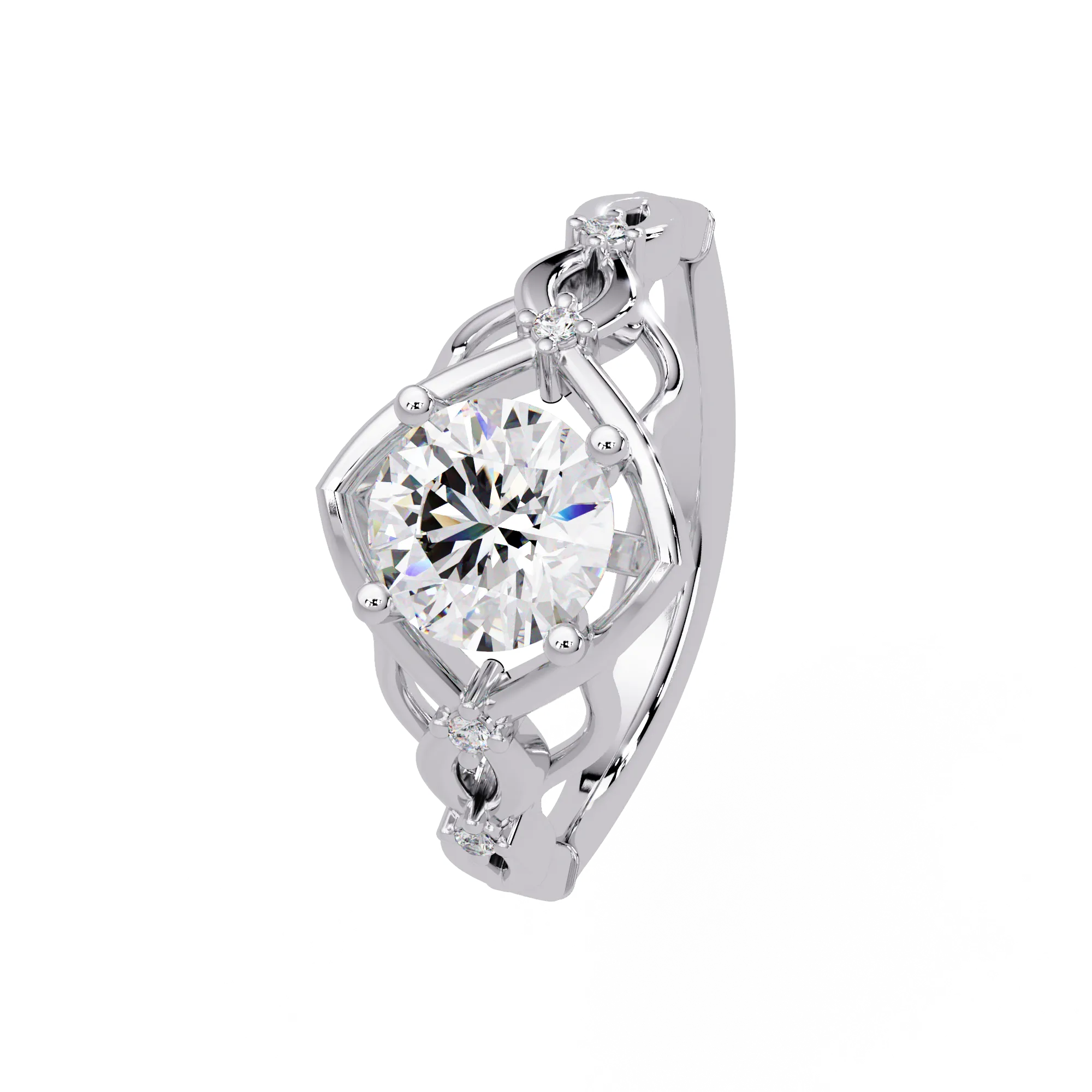 IGI Certified - 1.25 Ct. Lab Grown Diamond (VS/E-F) The Celtic Knot Solitaire Engagement Ring