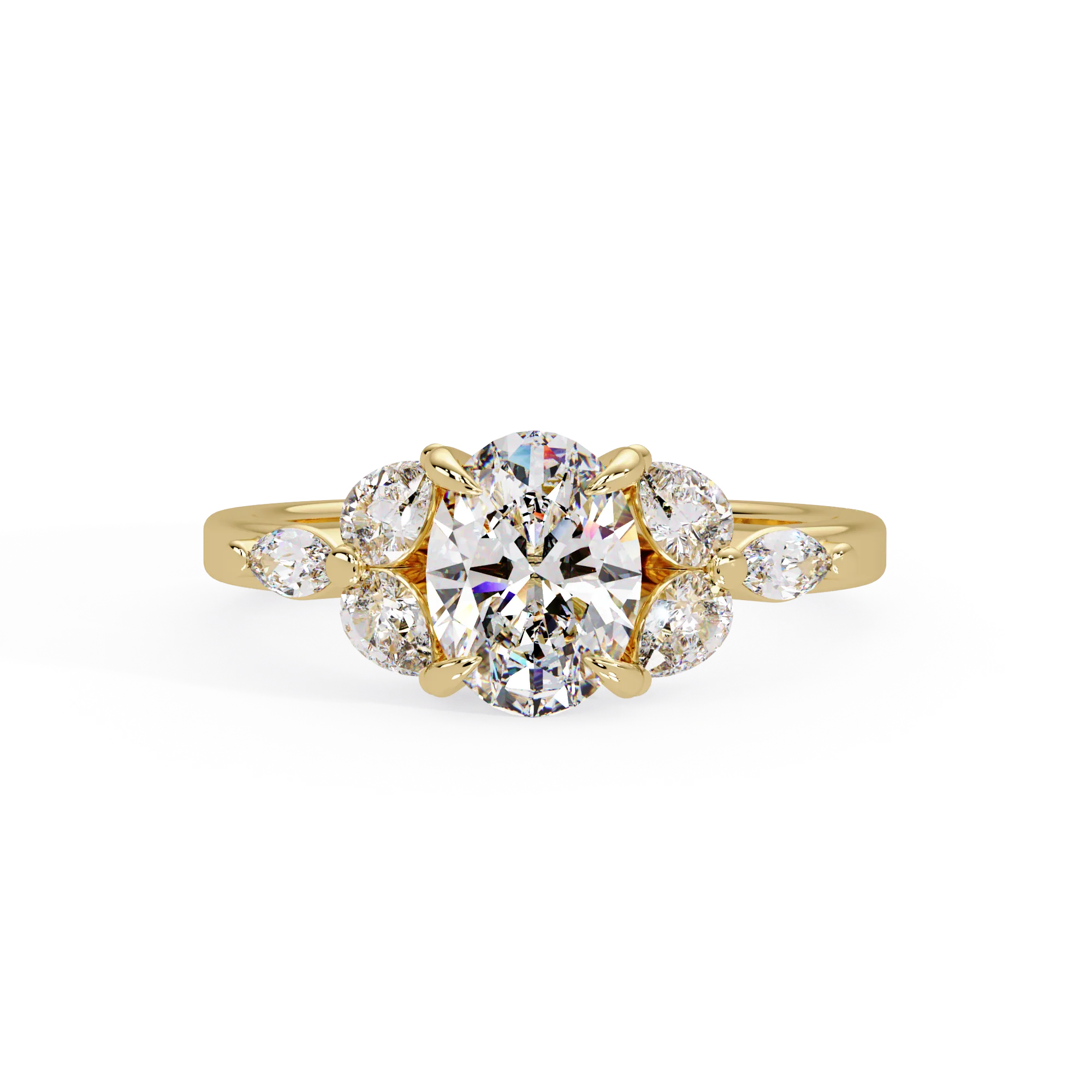 IGI Certified - 1.5 Ct. Lab Grown Diamond (VS/E-F) "The Celestial Bloom" Diamond Cluster Ring