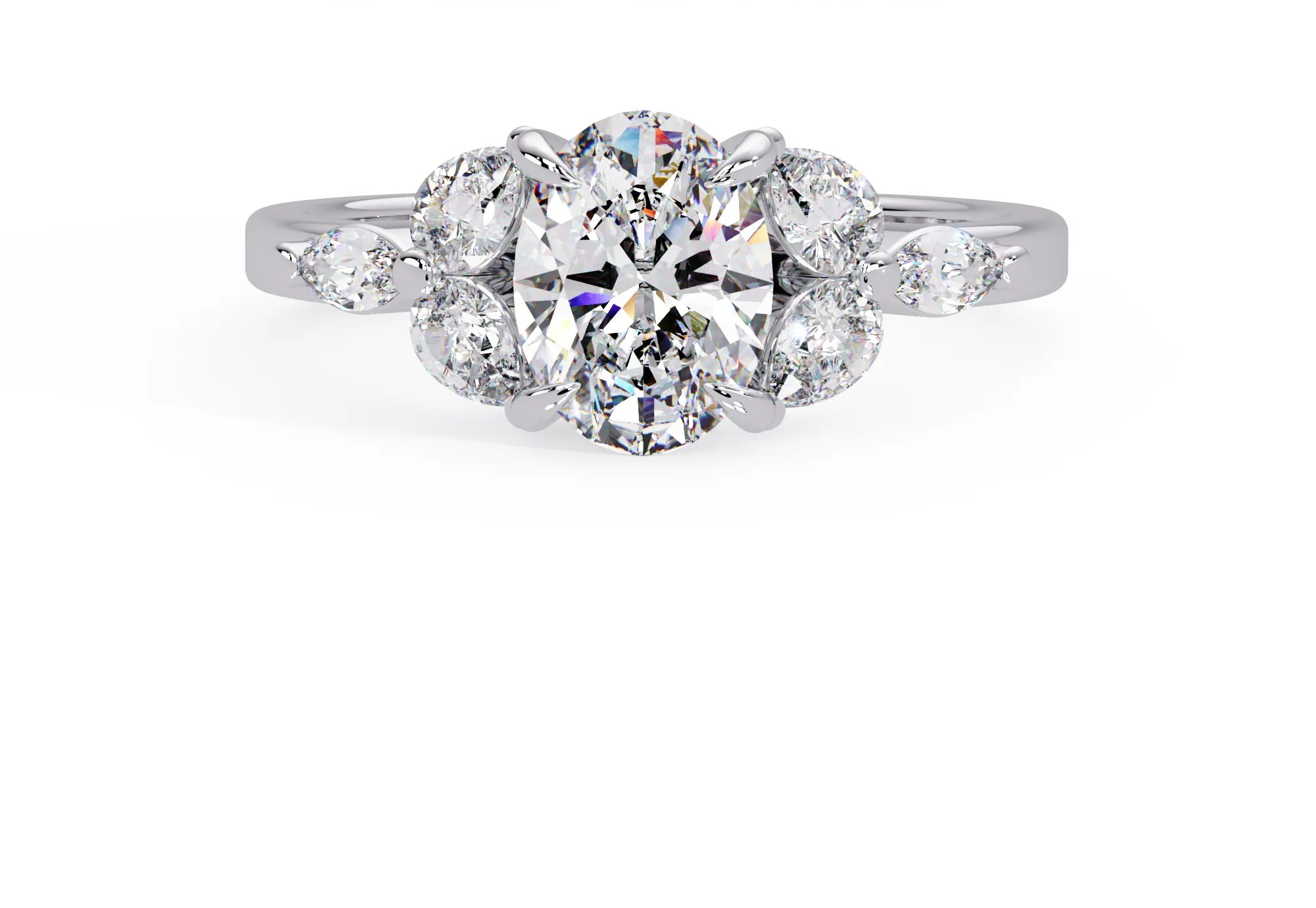 IGI Certified - 1.5 Ct. Lab Grown Diamond (VS/E-F) "The Celestial Bloom" Diamond Cluster Ring