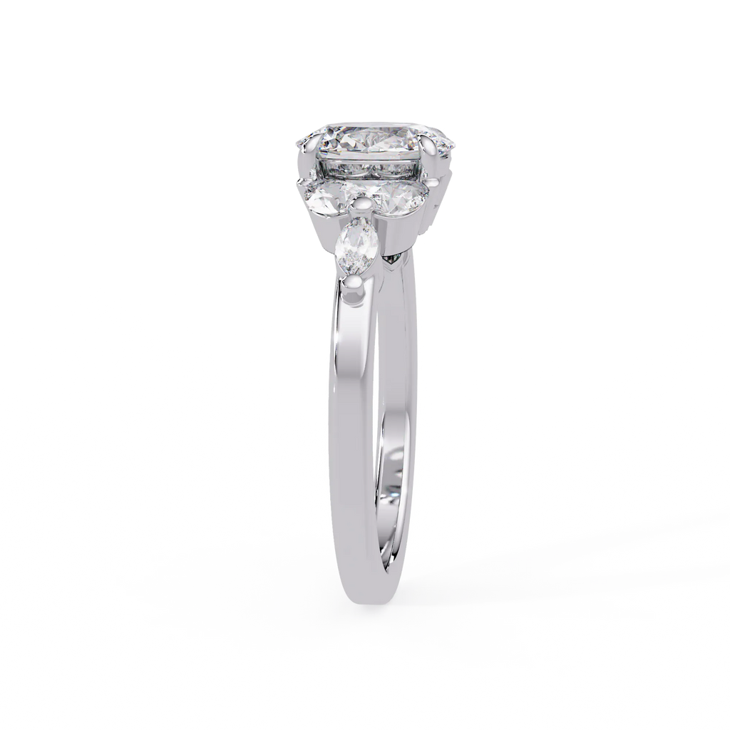 IGI Certified - 1.5 Ct. Lab Grown Diamond (VS/E-F) "The Celestial Bloom" Diamond Cluster Ring