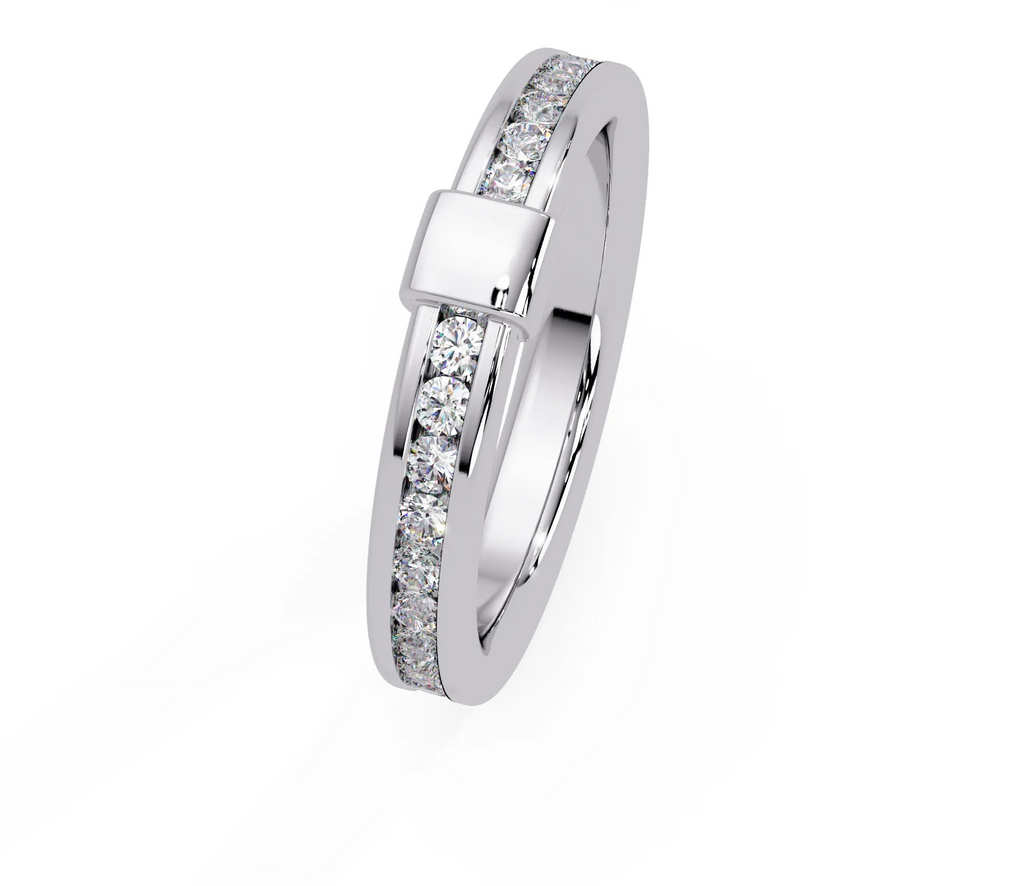 IGI Certified - 0.75 Ct. Lab Grown Diamond (VS/E-F) The "Infinity Nexus" Diamond Band Ring