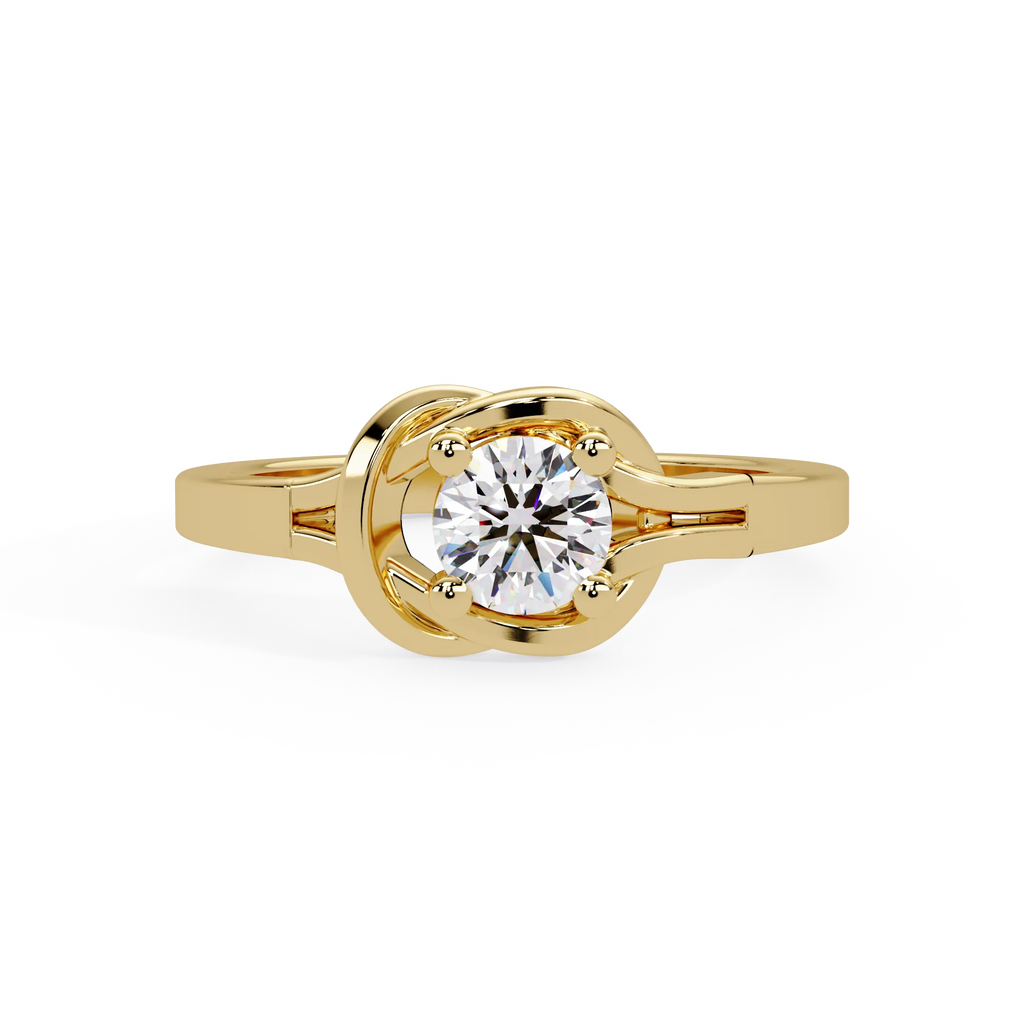 IGI Certified - 1/2 Ct. Lab Grown Diamond (VS/E-F) Eternal Knot Solitaire Ring