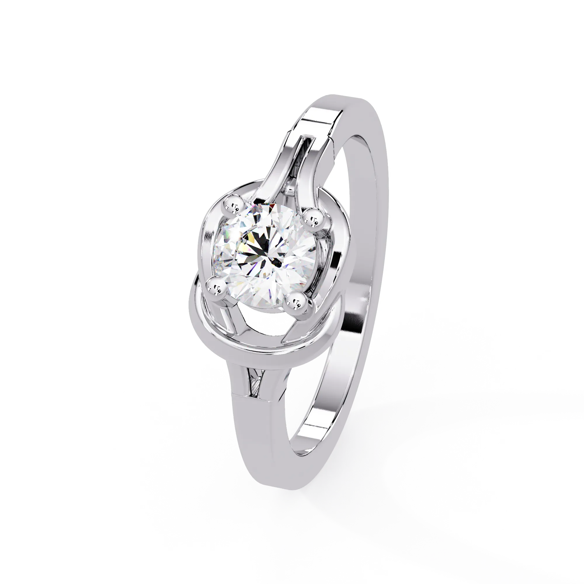 IGI Certified - 1/2 Ct. Lab Grown Diamond (VS/E-F) Eternal Knot Solitaire Ring