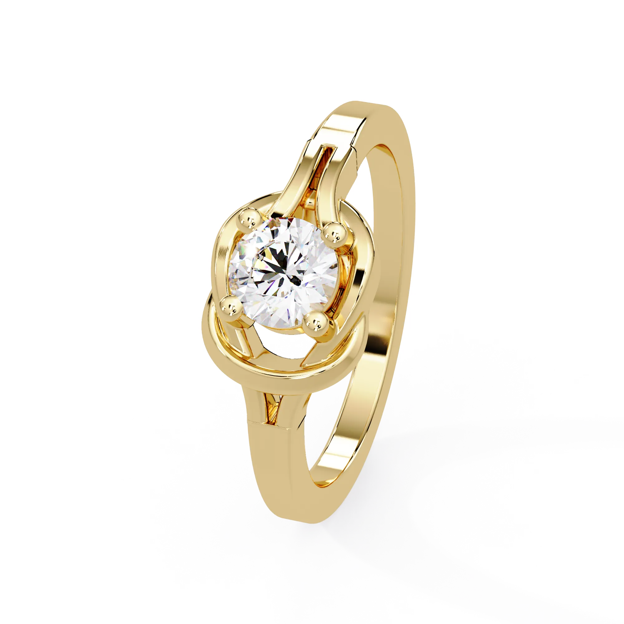 IGI Certified - 1/2 Ct. Lab Grown Diamond (VS/E-F) Eternal Knot Solitaire Ring