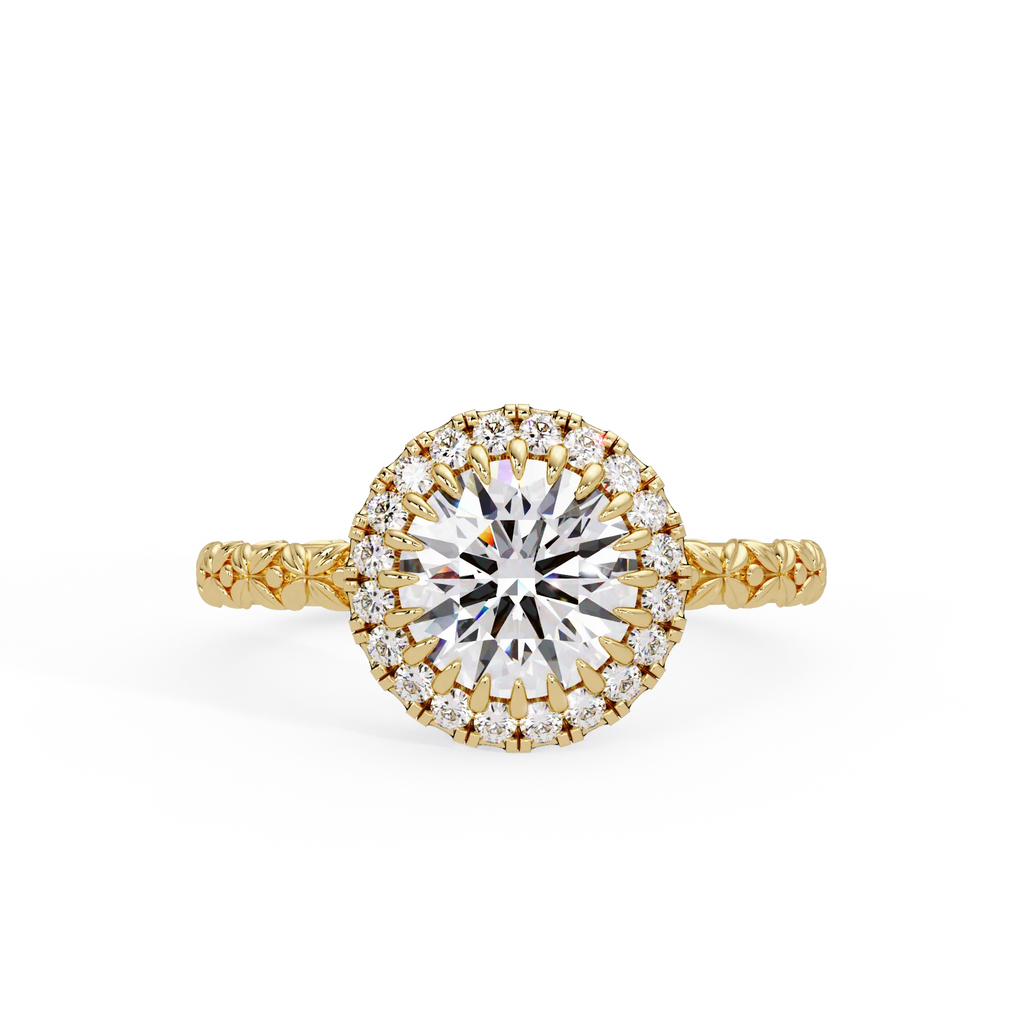IGI Certified - 2.5 Ct. Lab Grown Diamond (VS/E-F) The "Seraphina Halo" Diamond Engagement Ring