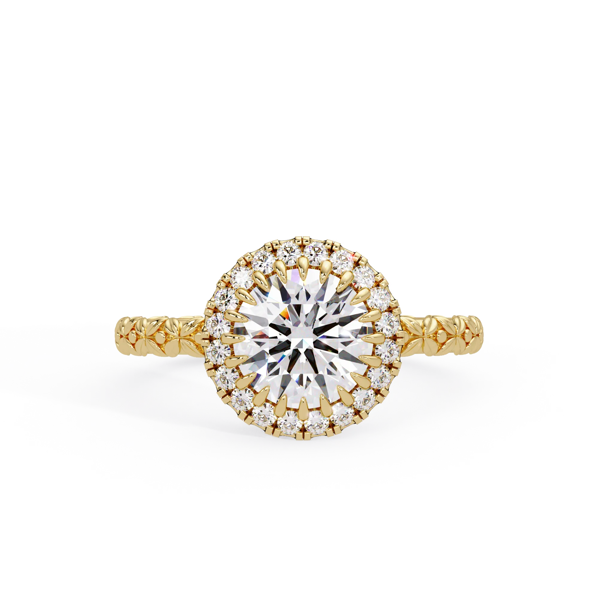 IGI Certified - 2.5 Ct. Lab Grown Diamond (VS/E-F) The "Seraphina Halo" Diamond Engagement Ring