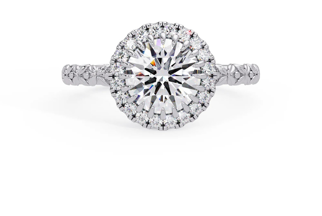 IGI Certified - 2.5 Ct. Lab Grown Diamond (VS/E-F) The "Seraphina Halo" Diamond Engagement Ring
