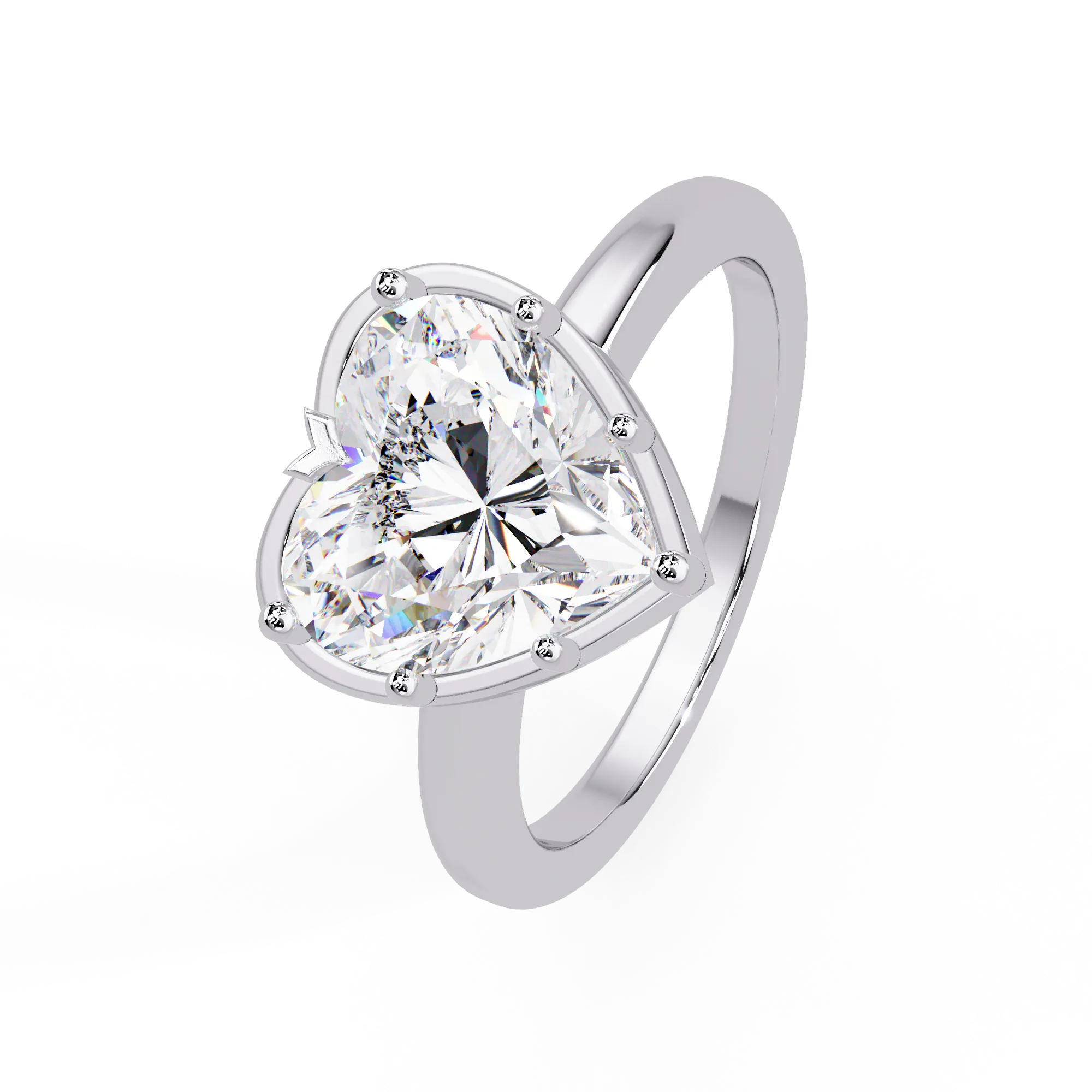IGI Certified - 2.5 Ct. Lab Grown Diamond (VS/E-F) The "Eternal Heartbeat" Solitaire Ring