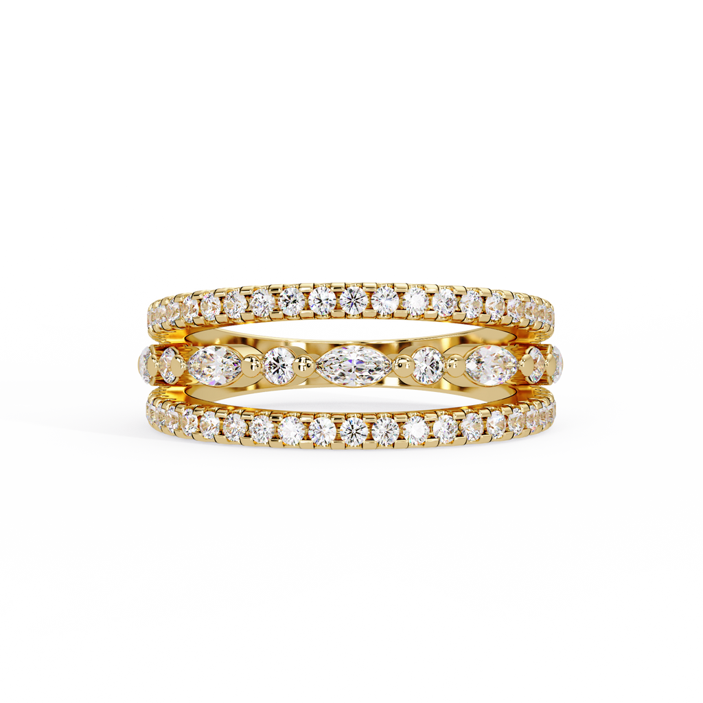 IGI Certified - 1 Ct. Lab Grown Diamond (VS/E-F) The "Seraphina's Cascade" Ring