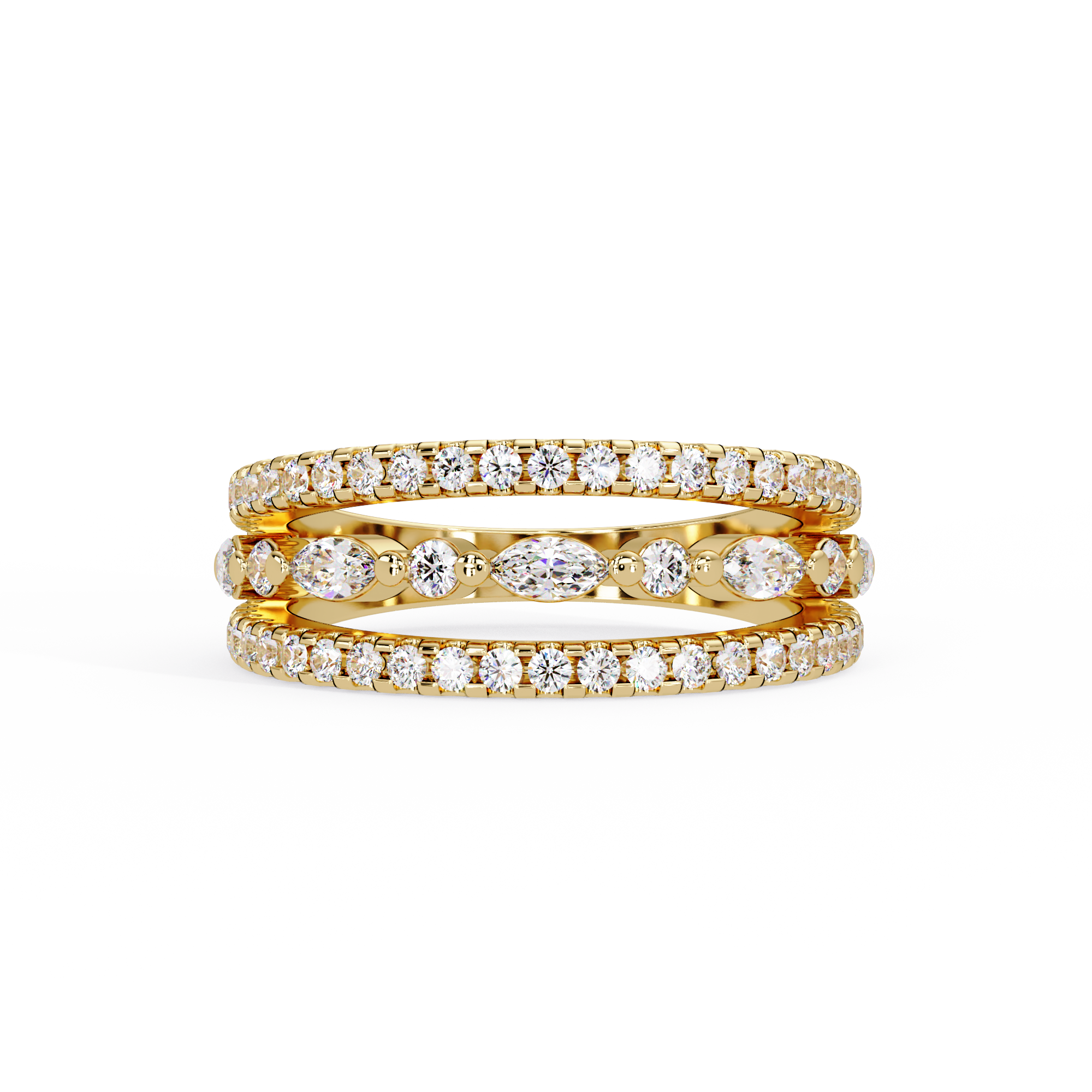 IGI Certified - 1 Ct. Lab Grown Diamond (VS/E-F) The "Seraphina's Cascade" Ring