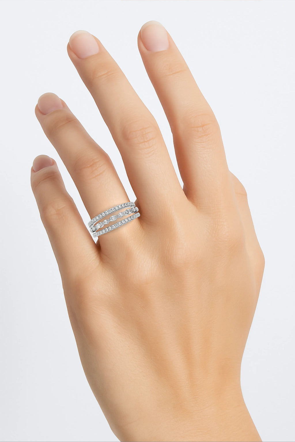IGI Certified - 1 Ct. Lab Grown Diamond (VS/E-F) The "Seraphina's Cascade" Ring