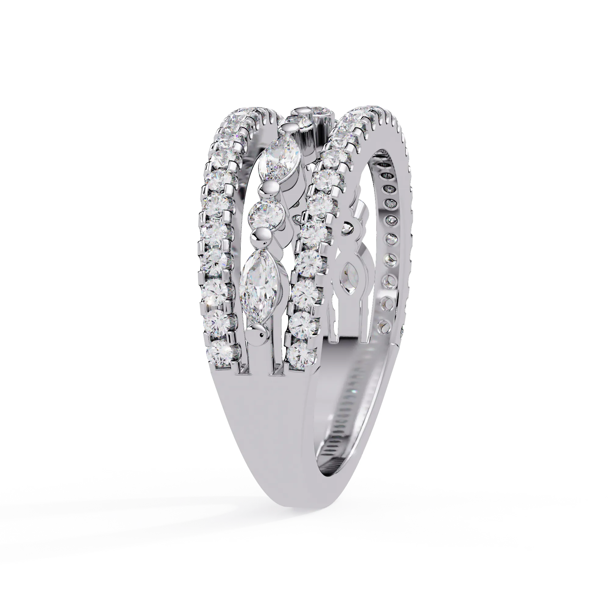 IGI Certified - 1 Ct. Lab Grown Diamond (VS/E-F) The "Seraphina's Cascade" Ring