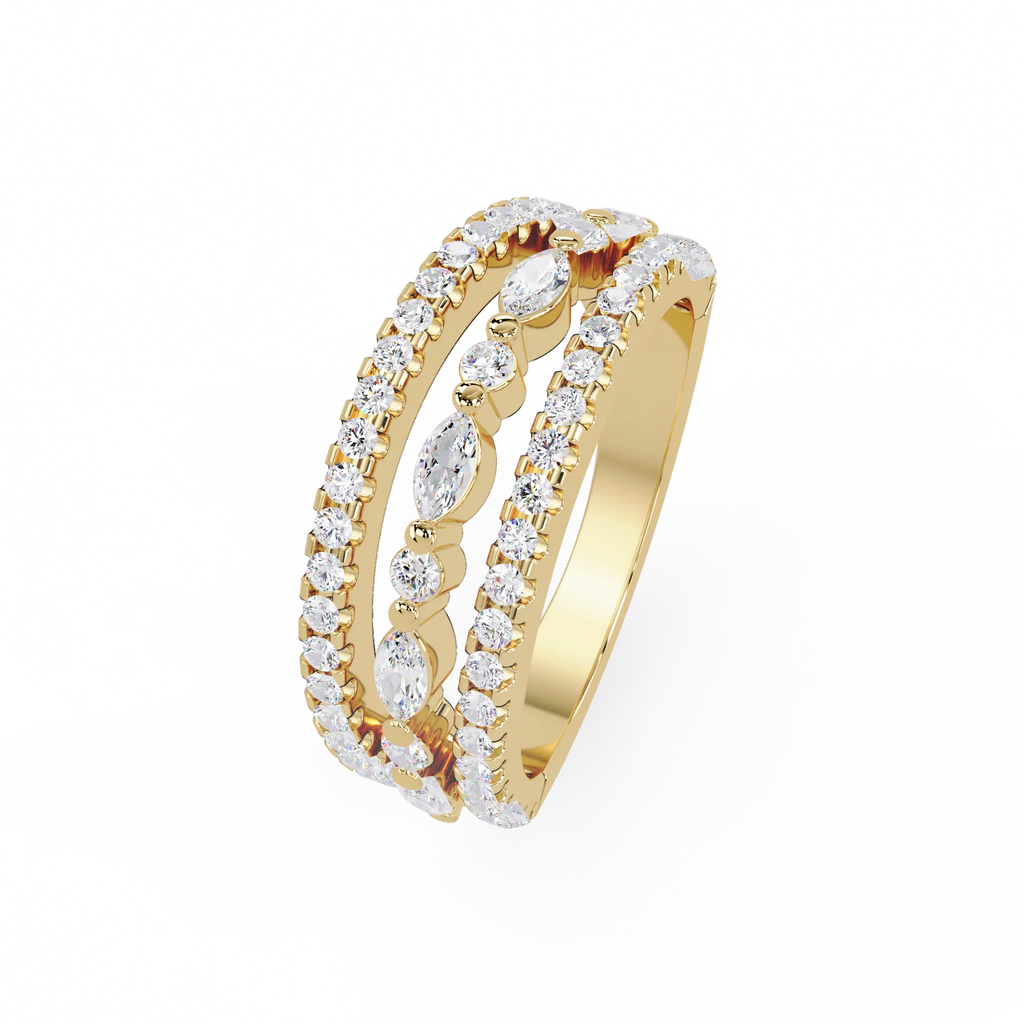 IGI Certified - 1 Ct. Lab Grown Diamond (VS/E-F) The "Seraphina's Cascade" Ring