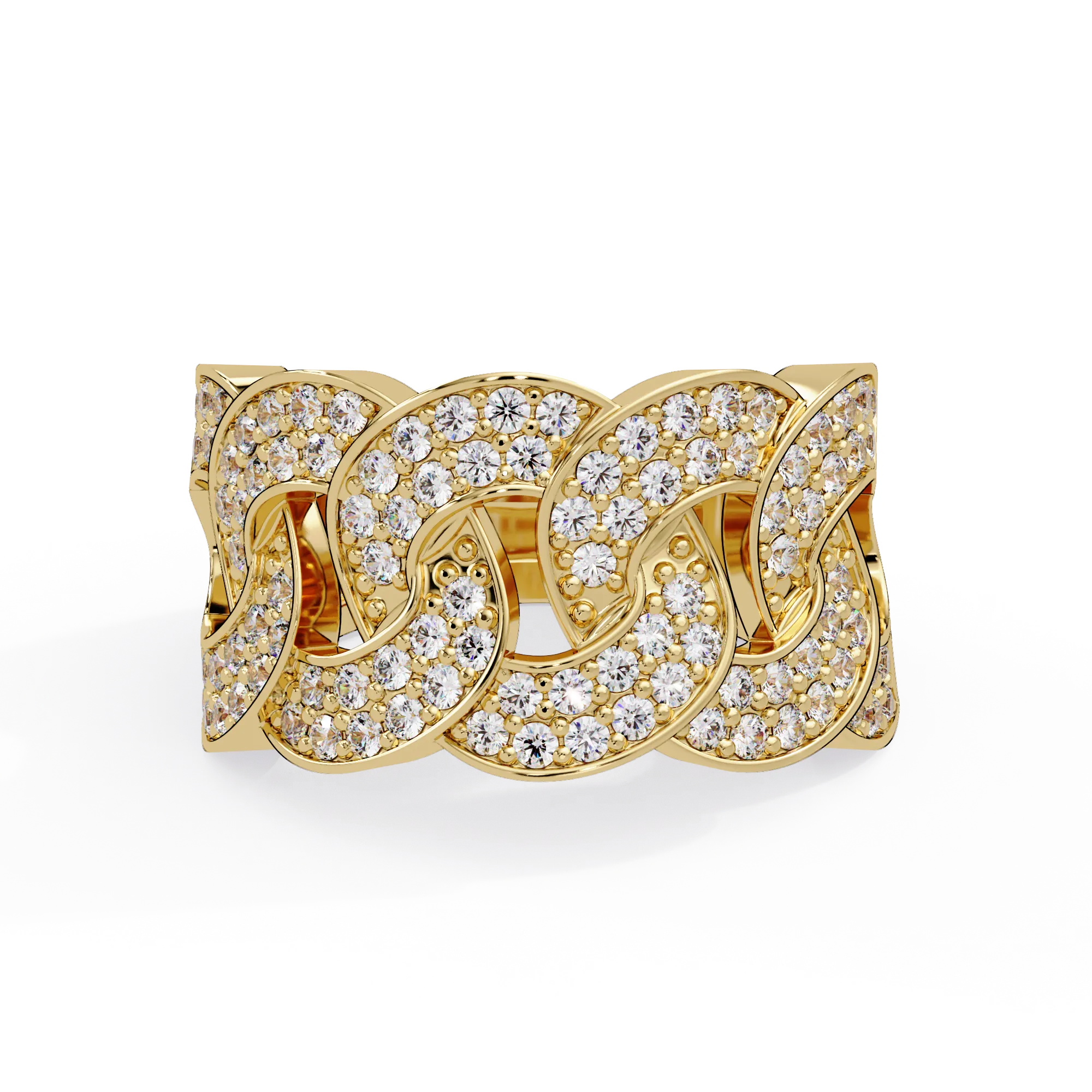 IGI Certified - 1 Ct. Lab Grown Diamond (VS/E-F) The 'Cuban Link Pave' Statement Ring