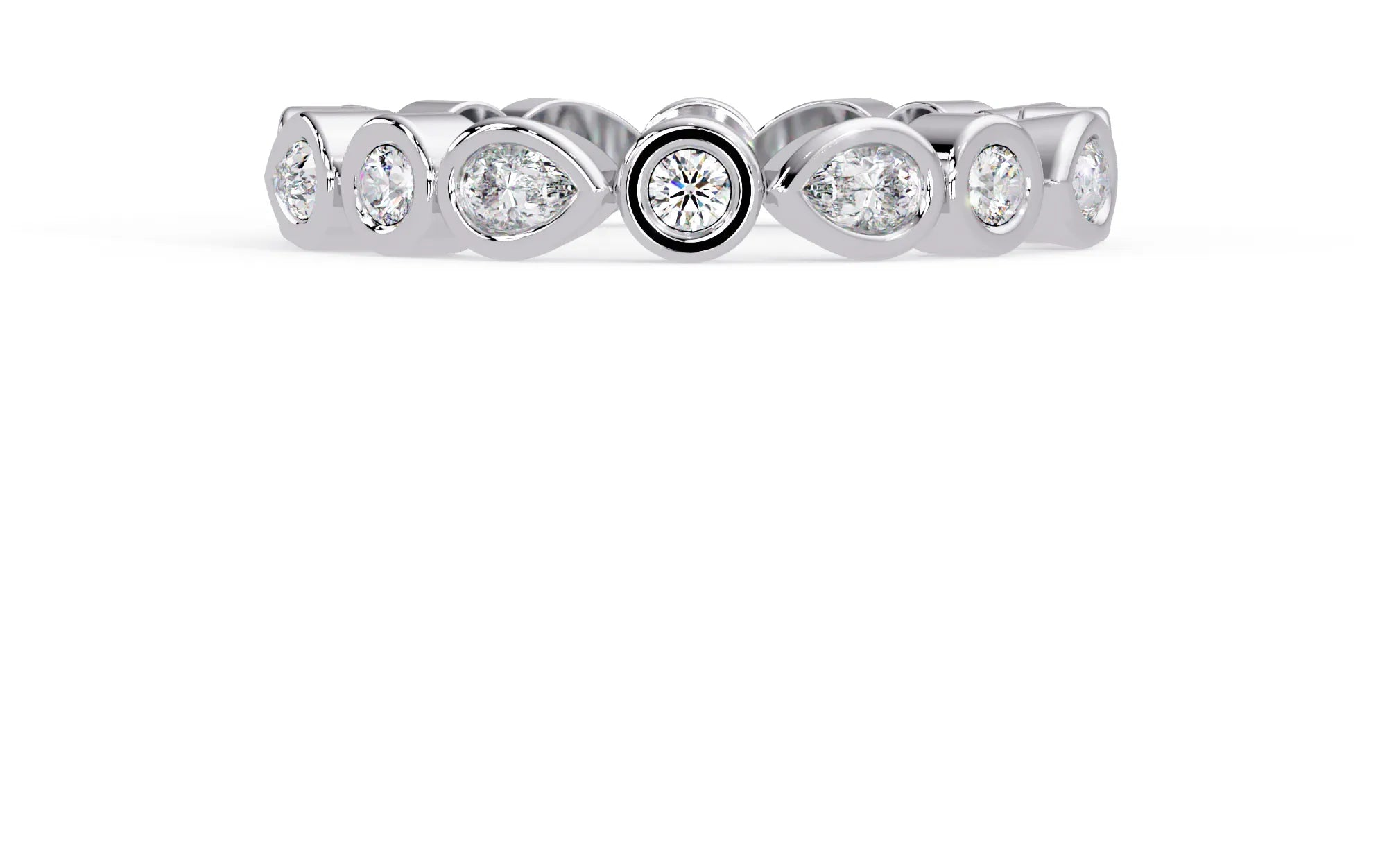 IGI Certified - 1/2 Ct. Lab Grown Diamond (VS/E-F) The Aurora Mixed-Cut Eternity Band in Solid Gold Ring