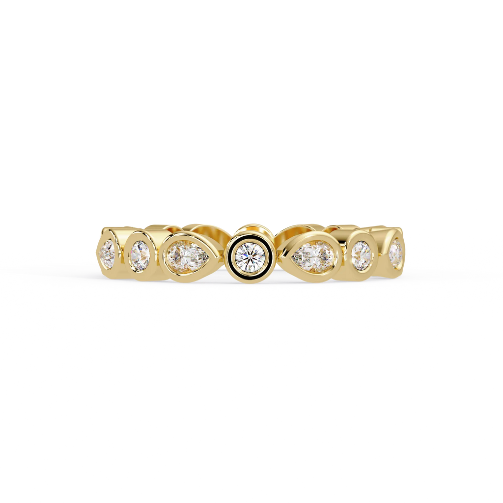 IGI Certified - 1/2 Ct. Lab Grown Diamond (VS/E-F) The Aurora Mixed-Cut Eternity Band in Solid Gold Ring
