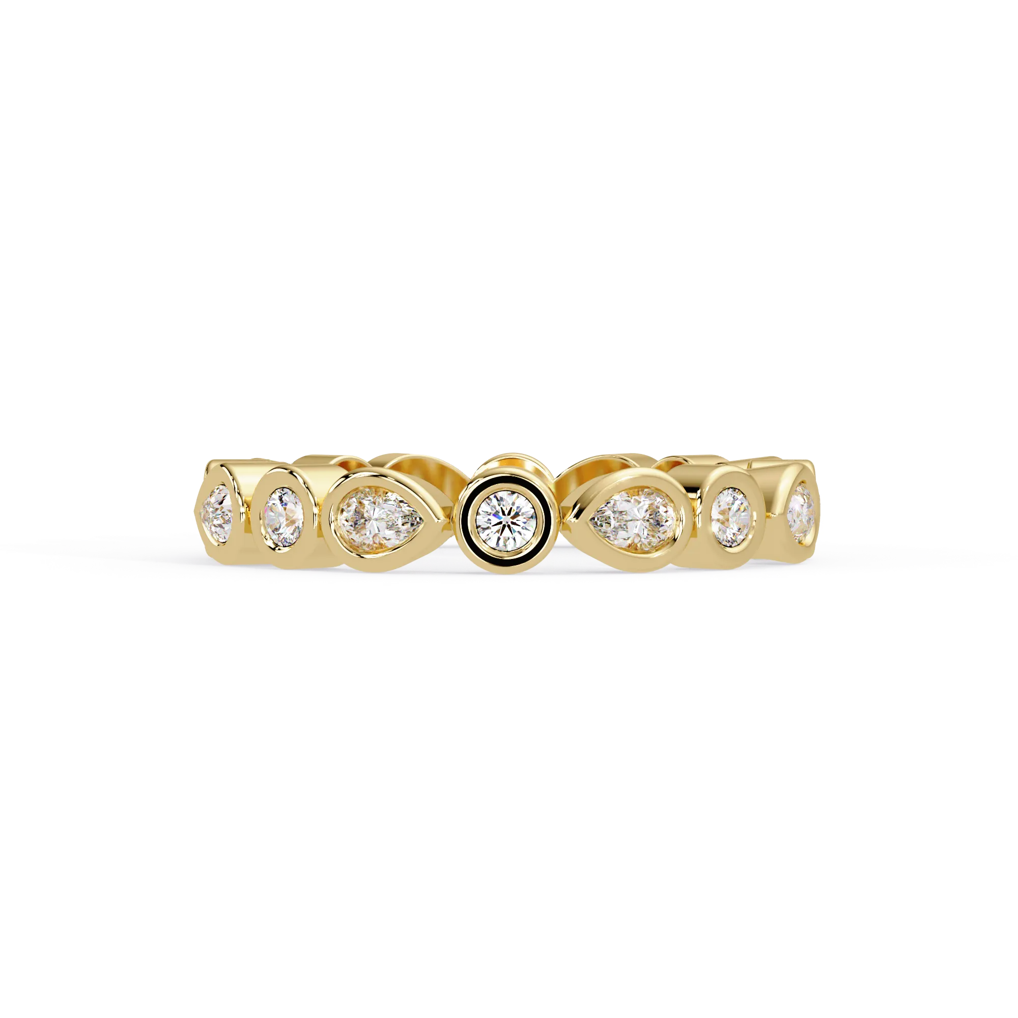 IGI Certified - 1/2 Ct. Lab Grown Diamond (VS/E-F) The Aurora Mixed-Cut Eternity Band in Solid Gold Ring