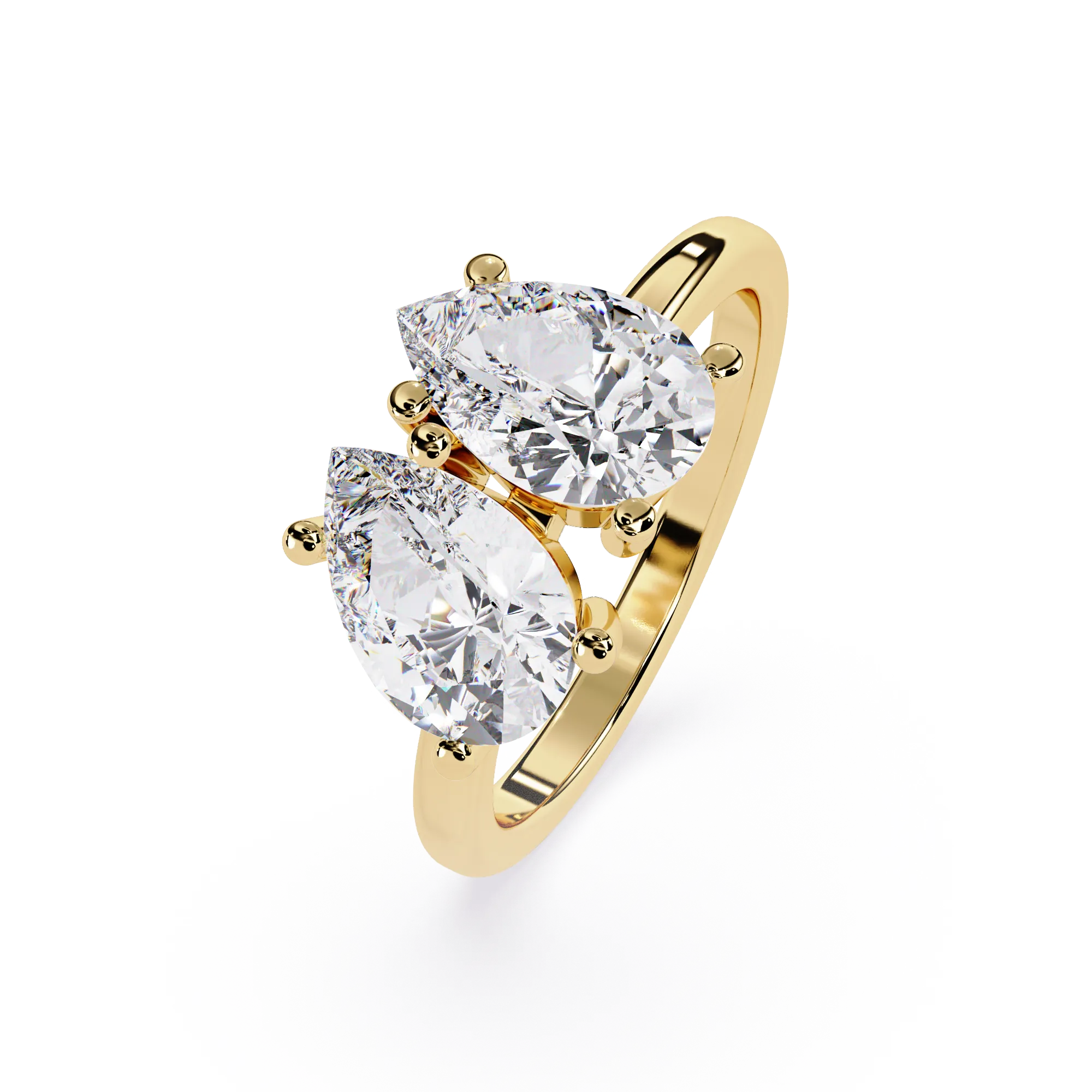 IGI Certified - 2.5 Ct. Lab Grown Diamond (VS/E-F) "Toi et Moi" Bypass Ring