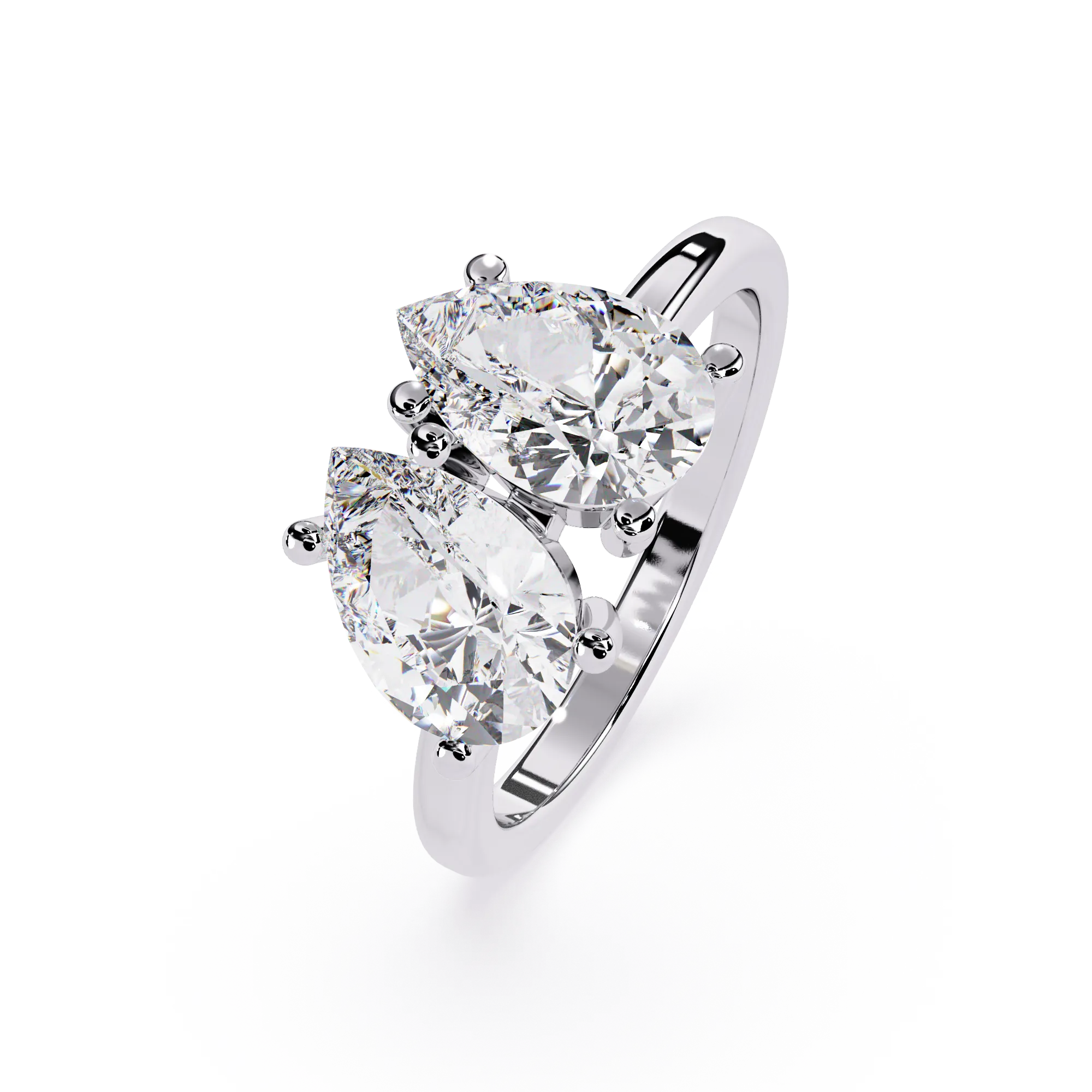 IGI Certified - 2.5 Ct. Lab Grown Diamond (VS/E-F) "Toi et Moi" Bypass Ring