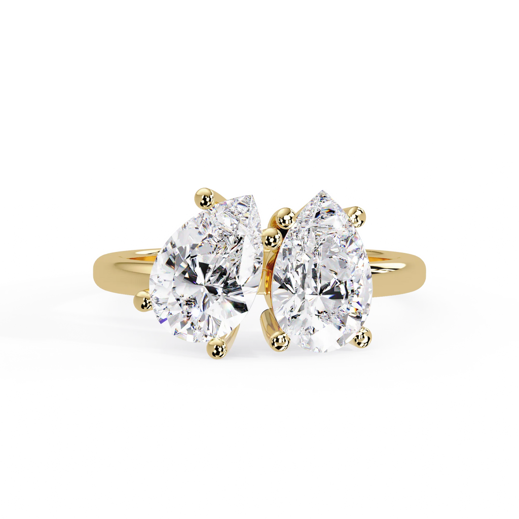 IGI Certified - 2.5 Ct. Lab Grown Diamond (VS/E-F) "Toi et Moi" Bypass Ring