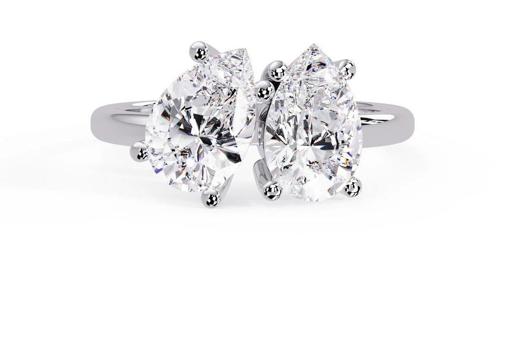 IGI Certified - 2.5 Ct. Lab Grown Diamond (VS/E-F) "Toi et Moi" Bypass Ring