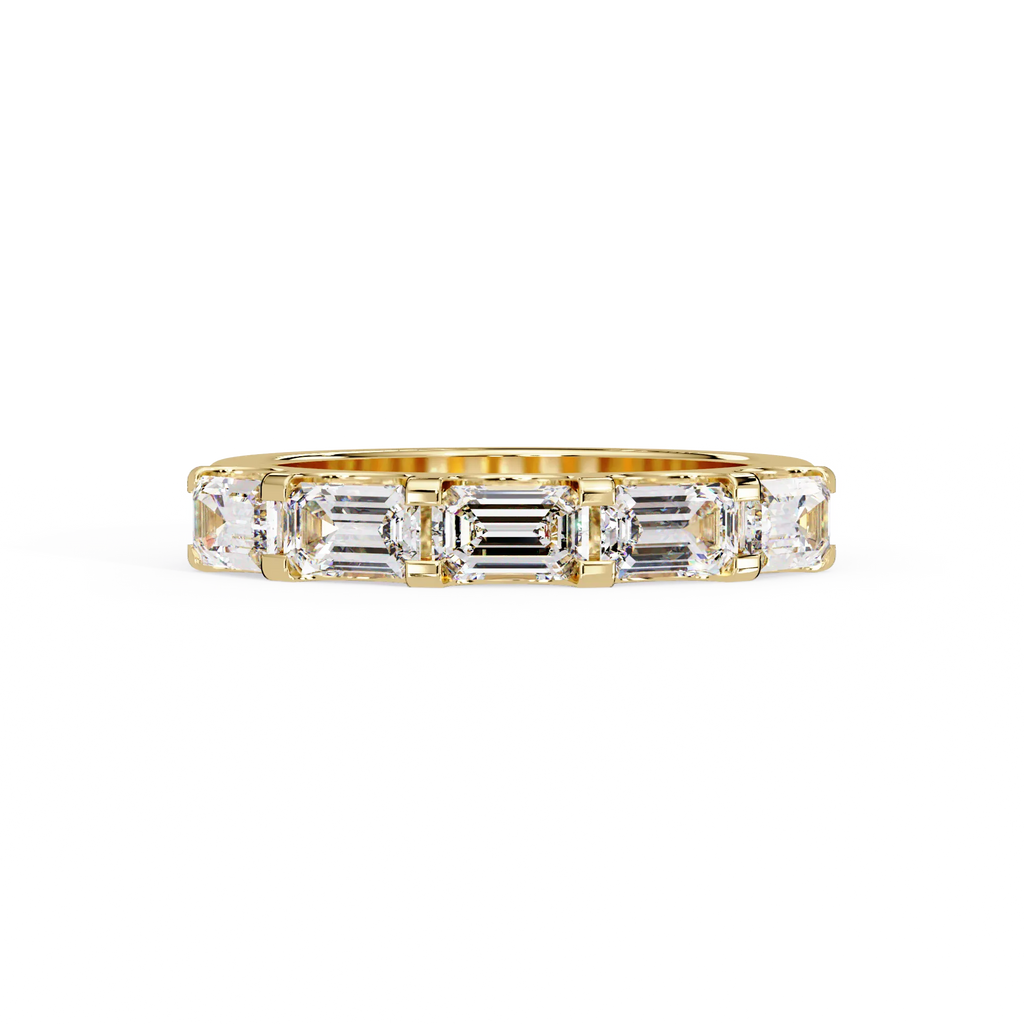 IGI Certified - 1.5 Ct. Lab Grown Diamond (VS/E-F) The "Forever Together" Five-Stone Emerald Anniversary Ring