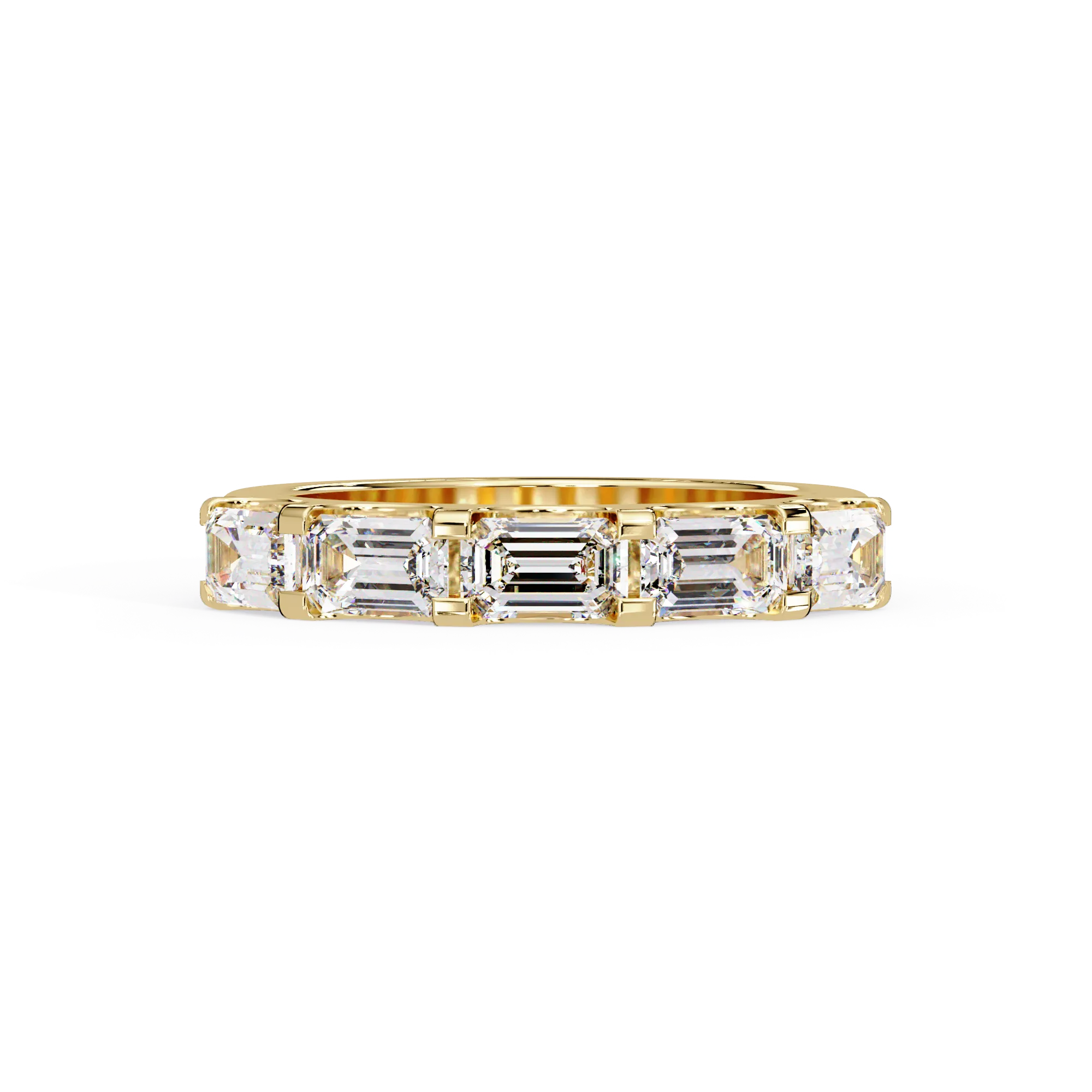 IGI Certified - 1.5 Ct. Lab Grown Diamond (VS/E-F) The "Forever Together" Five-Stone Emerald Anniversary Ring