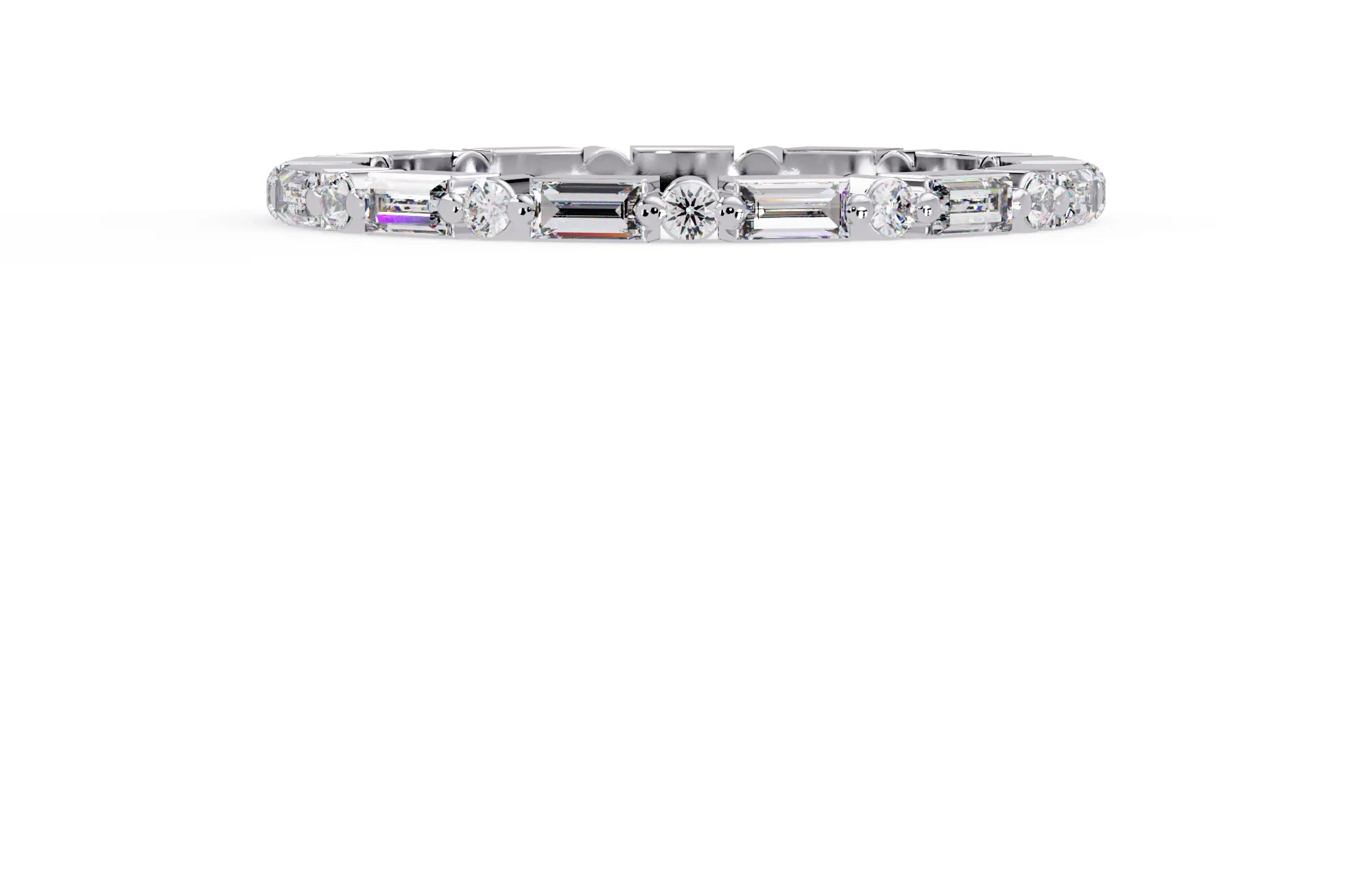 IGI Certified - 0.75 Ct. Lab Grown Diamond (VS/E-F) "The Lyric Step-Cut Stackable Diamond Ring" Ring