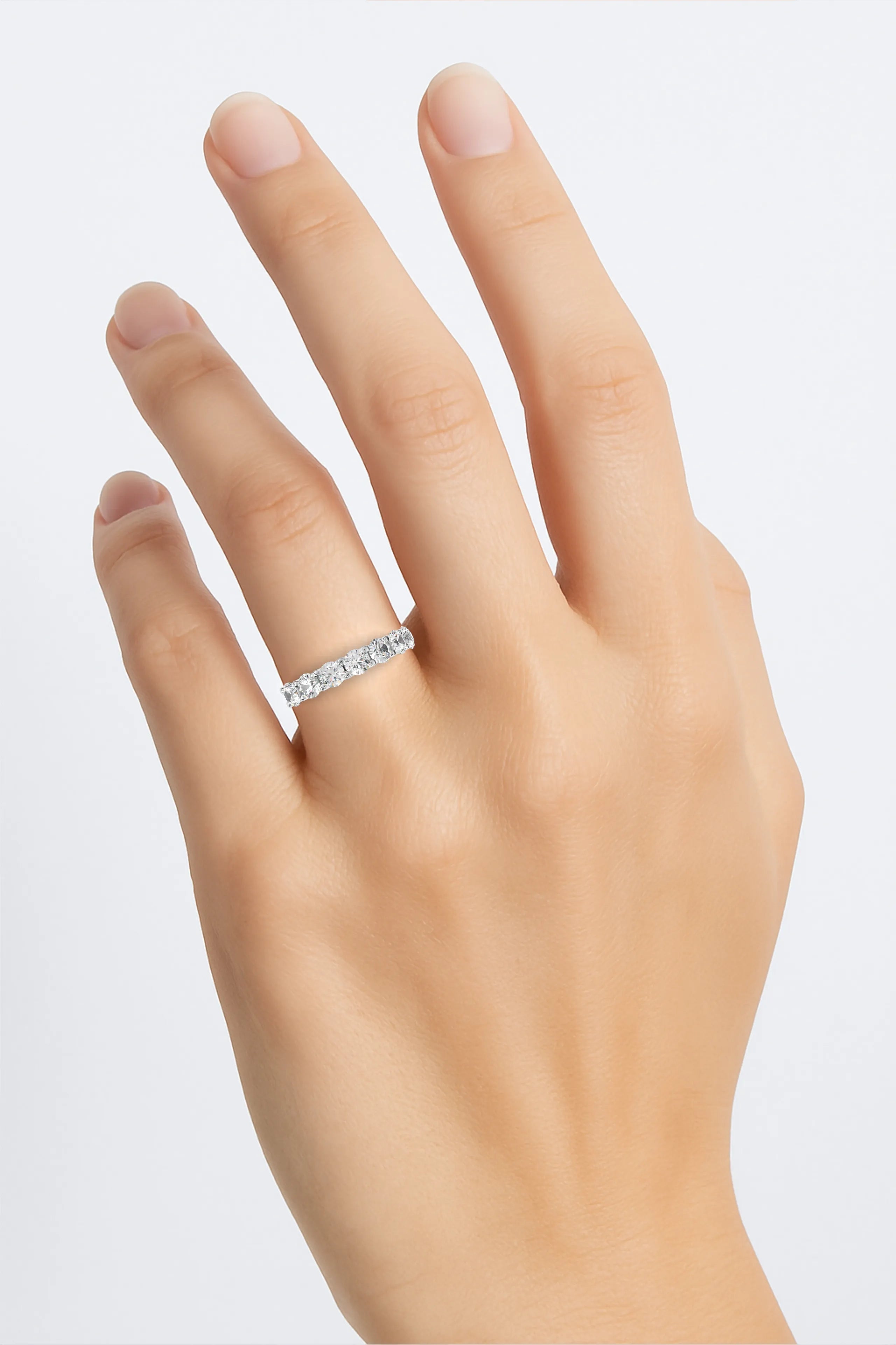IGI Certified - 4 Ct. Lab Grown Diamond (VS/E-F) The Infinite Love Round Diamond Wedding Band Ring