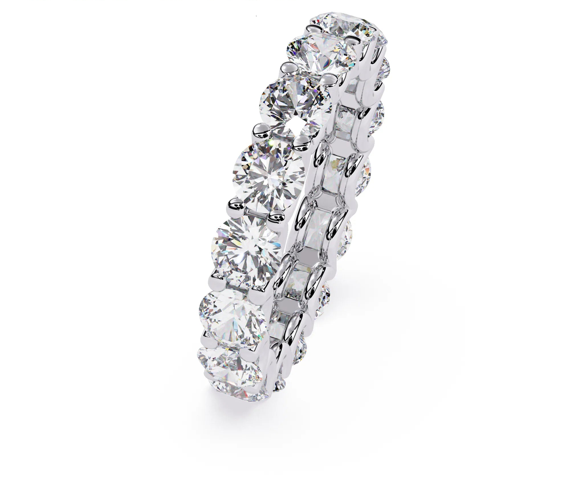 IGI Certified - 4 Ct. Lab Grown Diamond (VS/E-F) The Infinite Love Round Diamond Wedding Band Ring