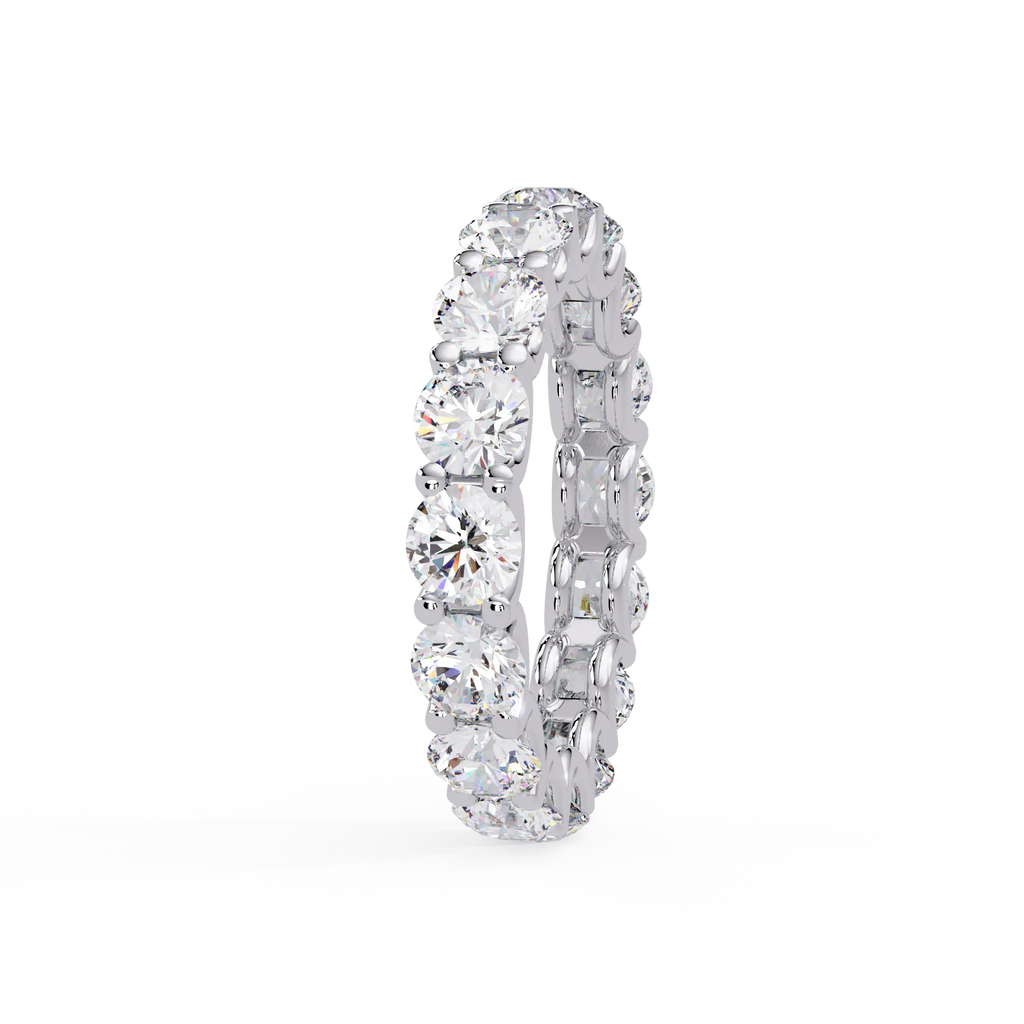 IGI Certified - 4 Ct. Lab Grown Diamond (VS/E-F) The Infinite Love Round Diamond Wedding Band Ring
