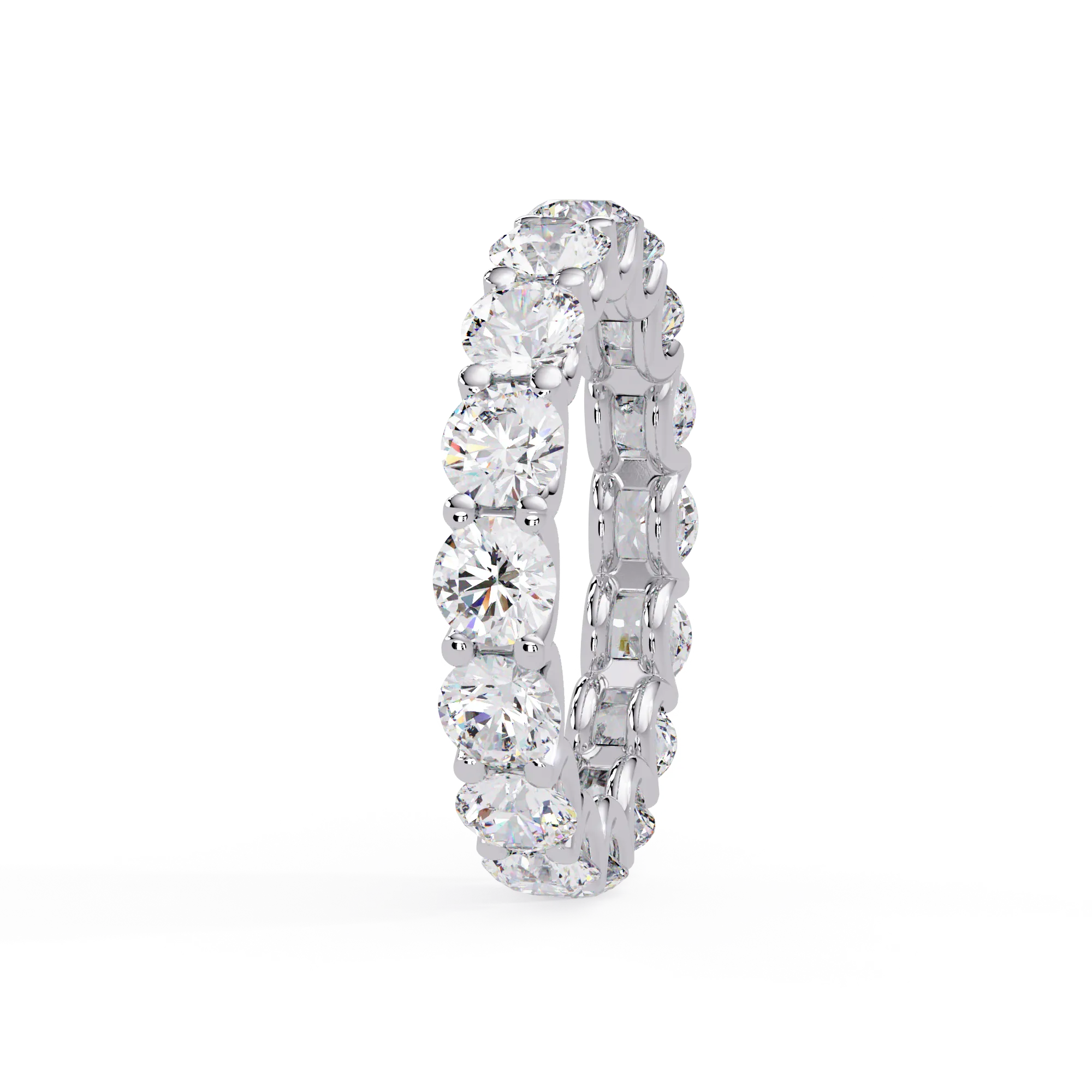 IGI Certified - 4 Ct. Lab Grown Diamond (VS/E-F) The Infinite Love Round Diamond Wedding Band Ring